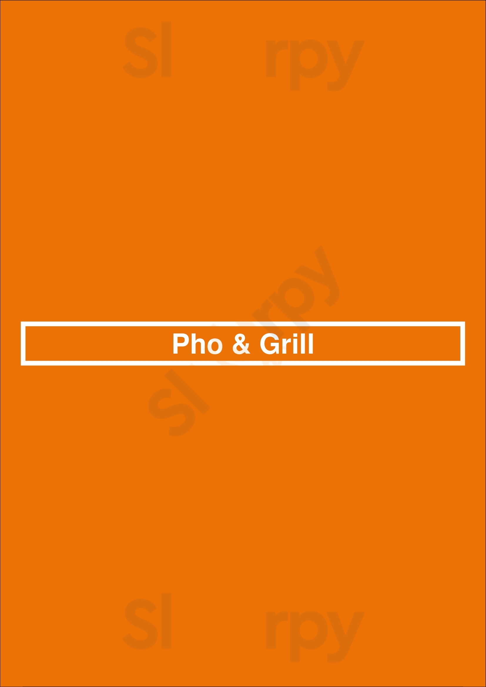 Pho & Grill Houston Menu - 1