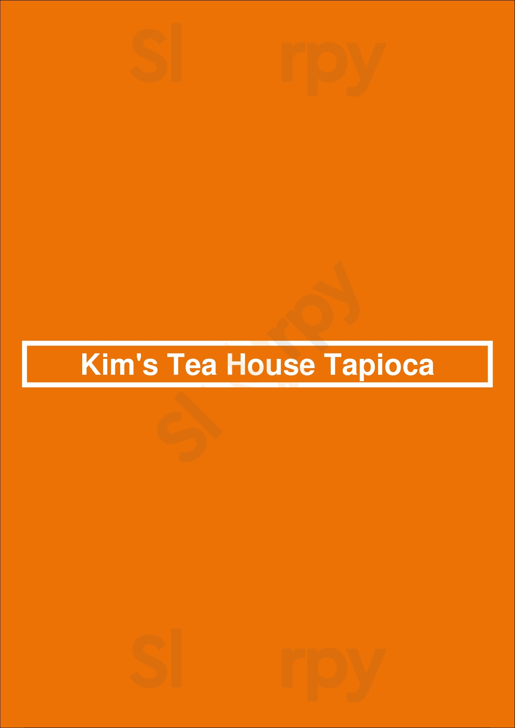 Kim's Tea House Tapioca Houston Menu - 1