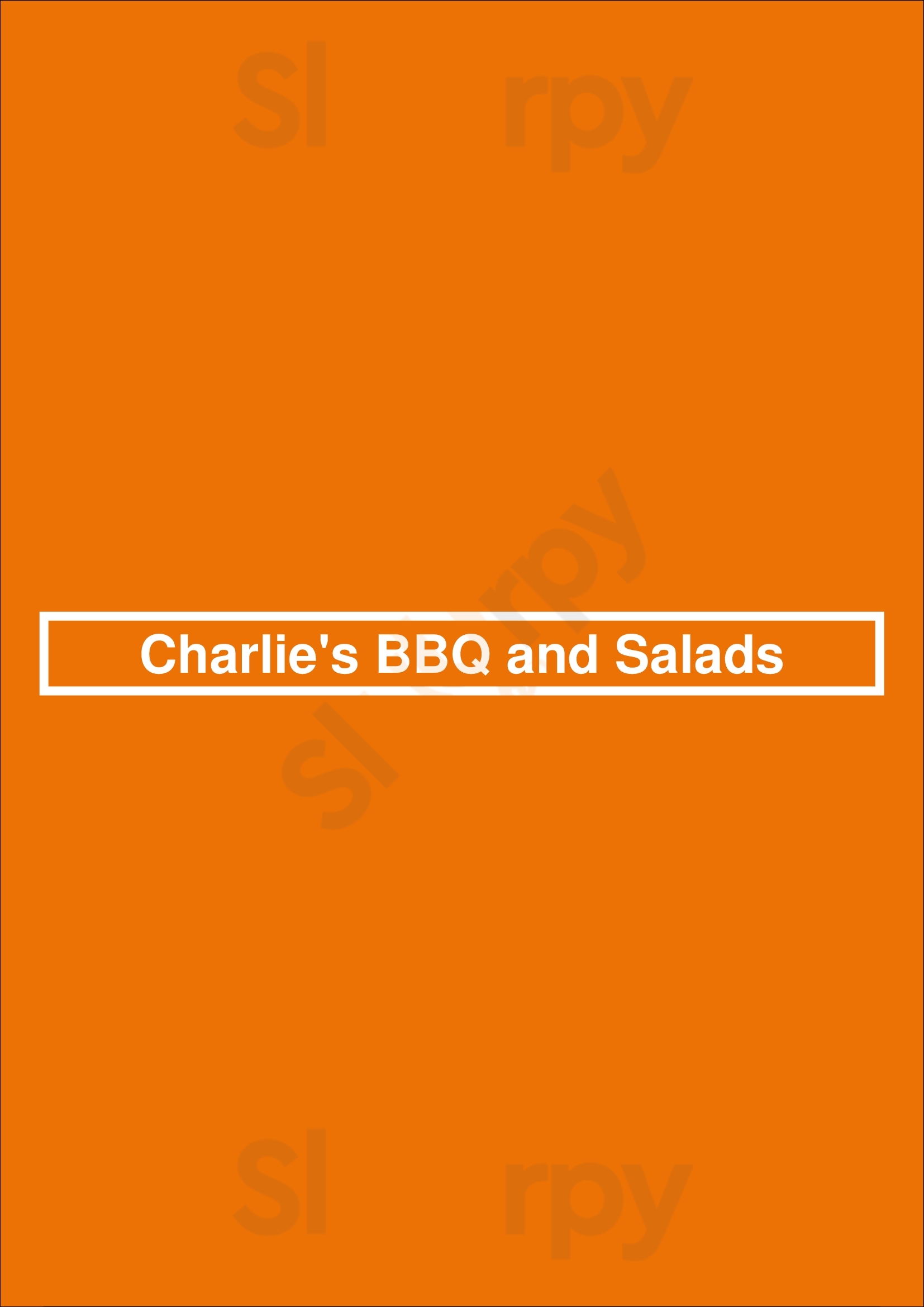Charlie's Bbq And Salads Houston Menu - 1