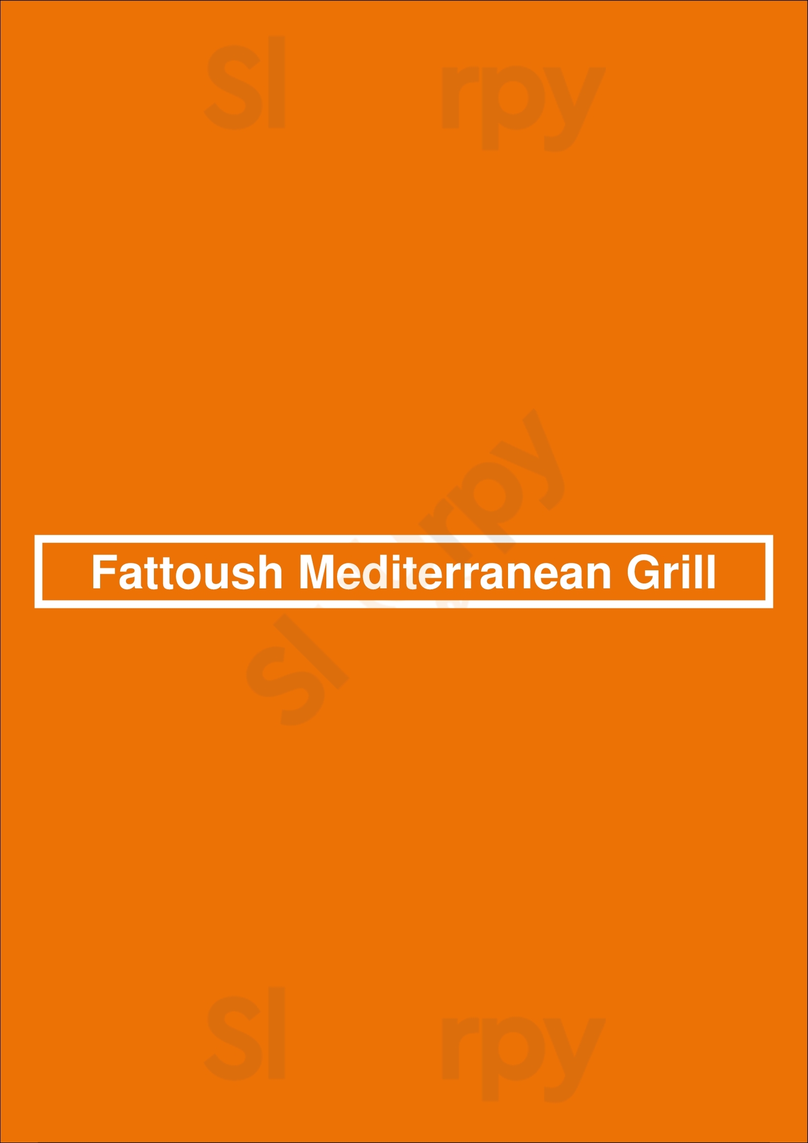 Main Menu - Fattoush Mediterranean Grill