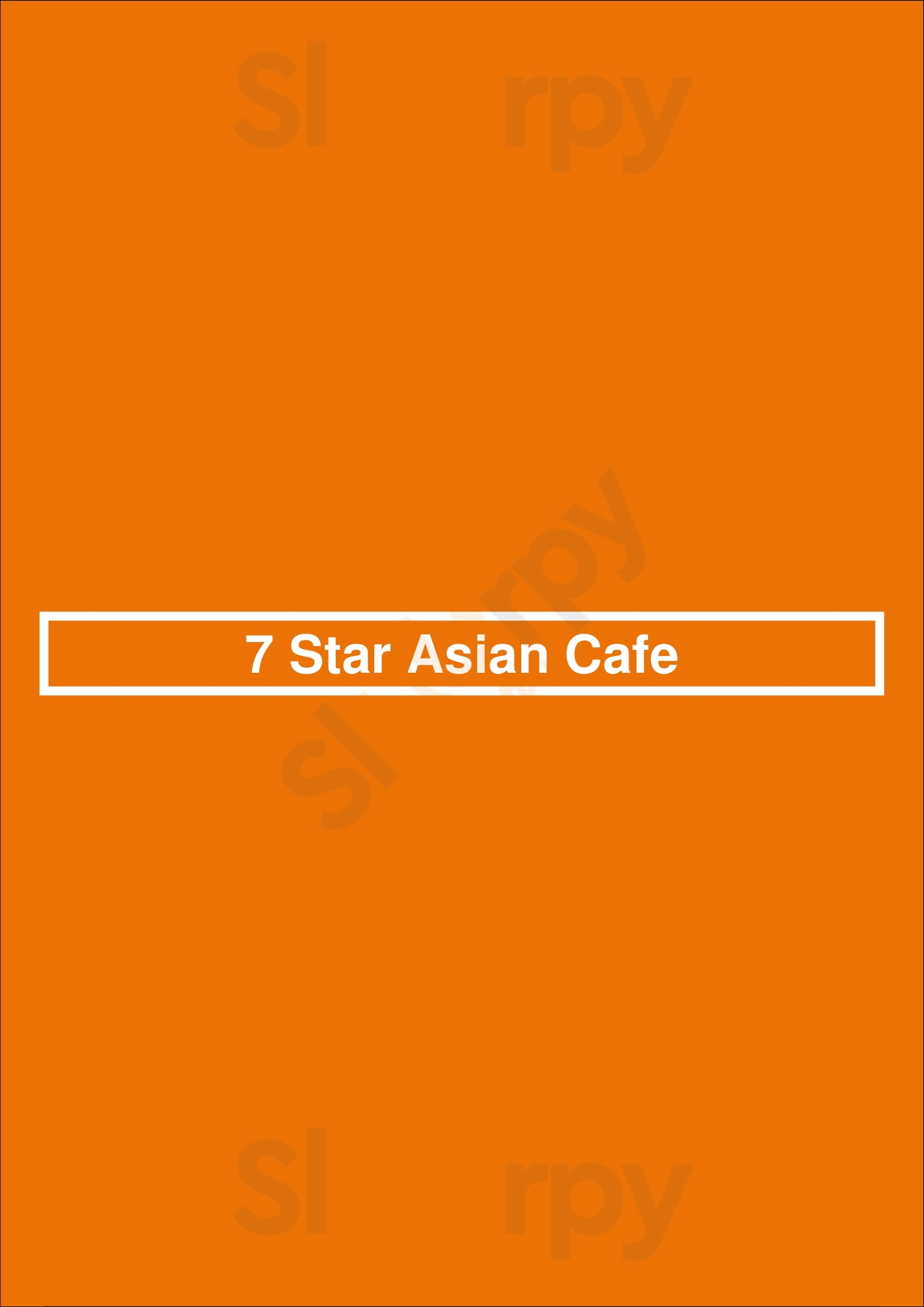 Main Menu - 7 Star Asian Cafe