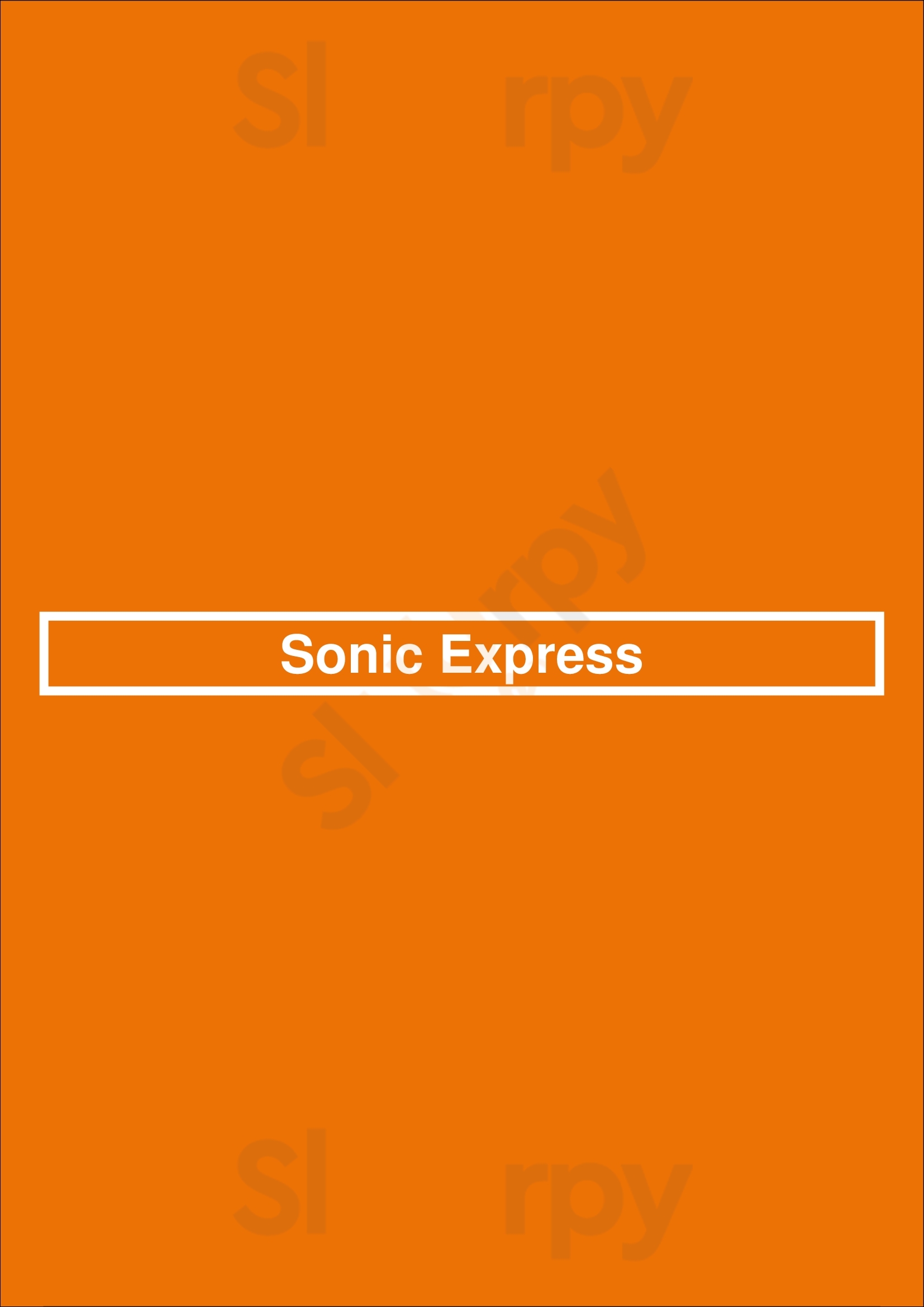 Sonic Express Houston Menu - 1