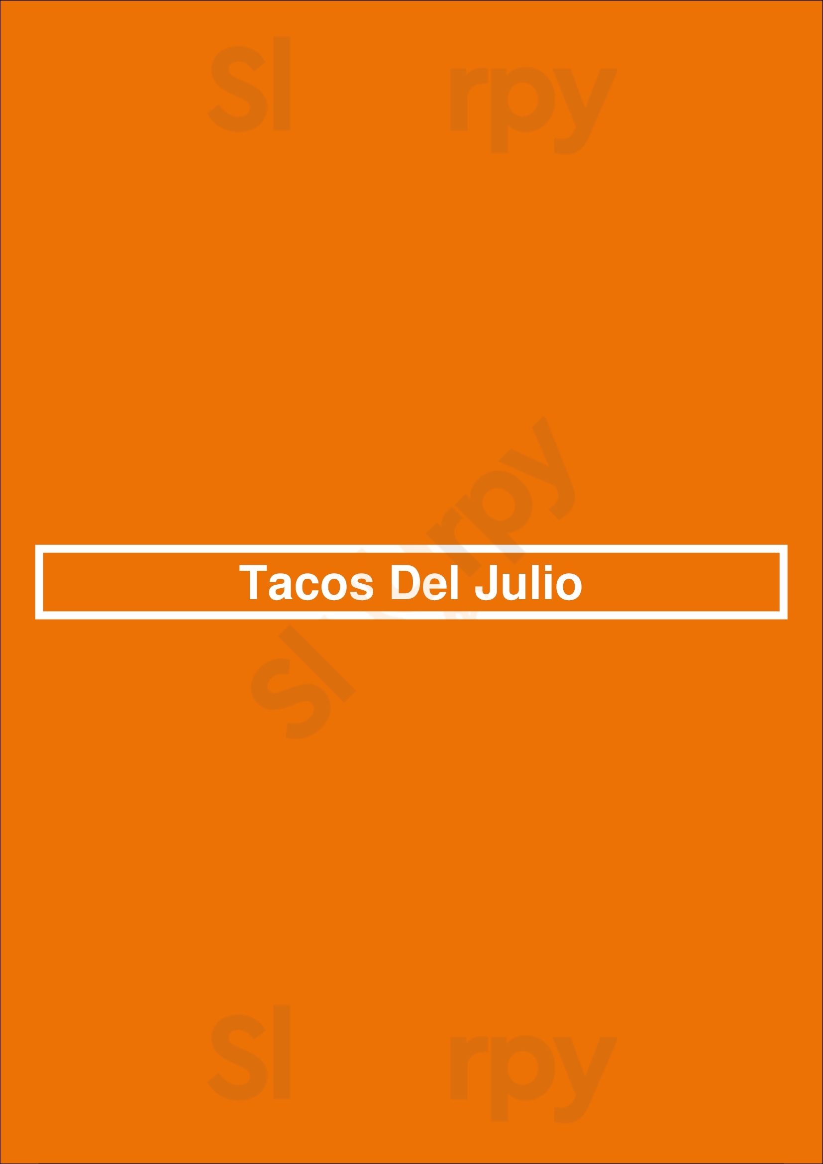 Main Menu - Tacos Del Julio