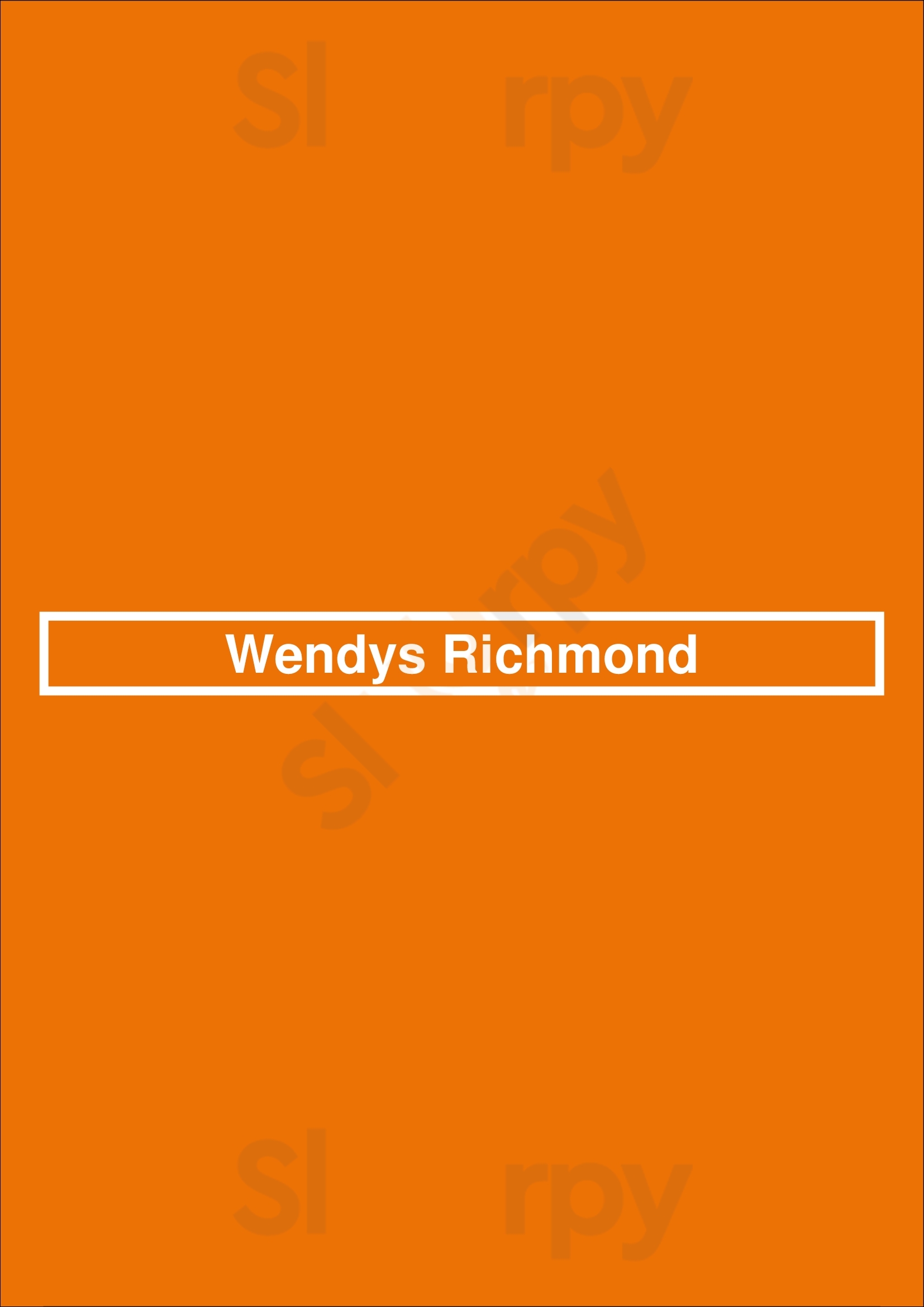 Main Menu - Wendys Richmond