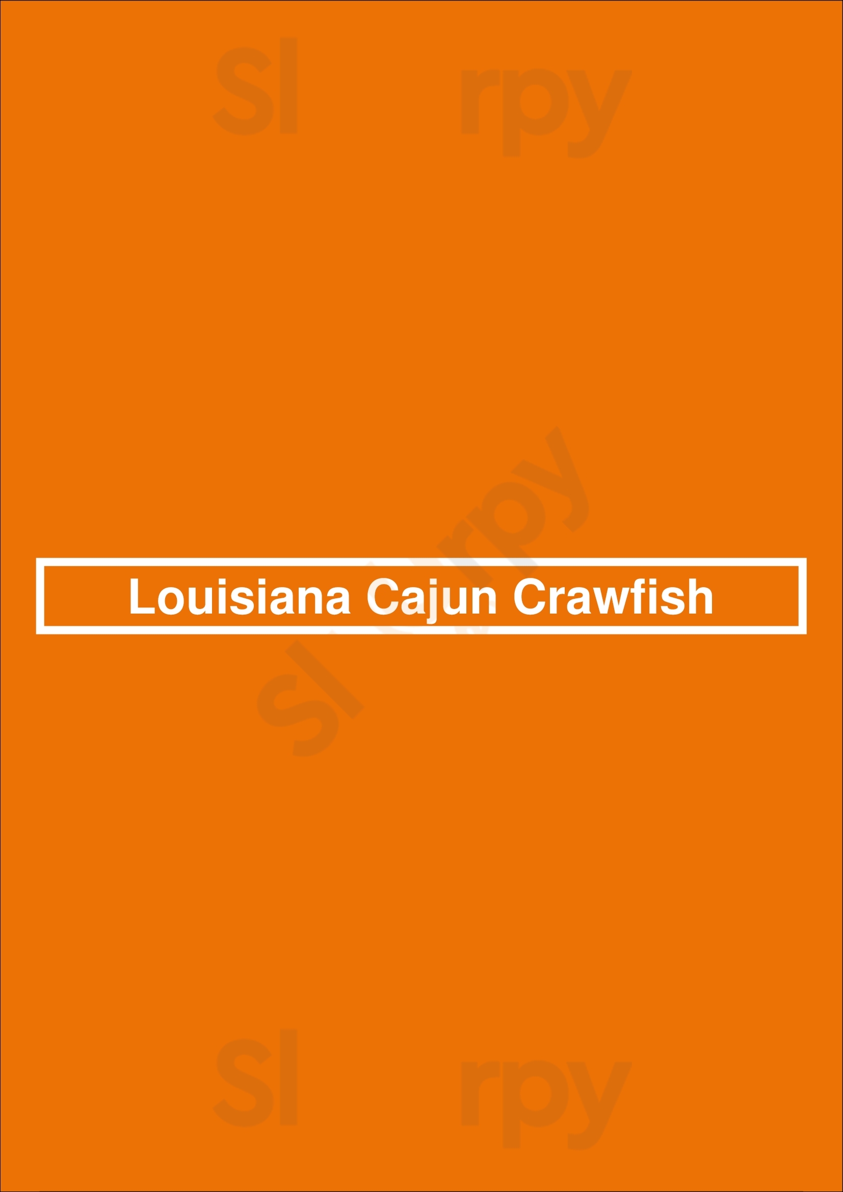Louisiana Cajun Crawfish Houston Menu - 1
