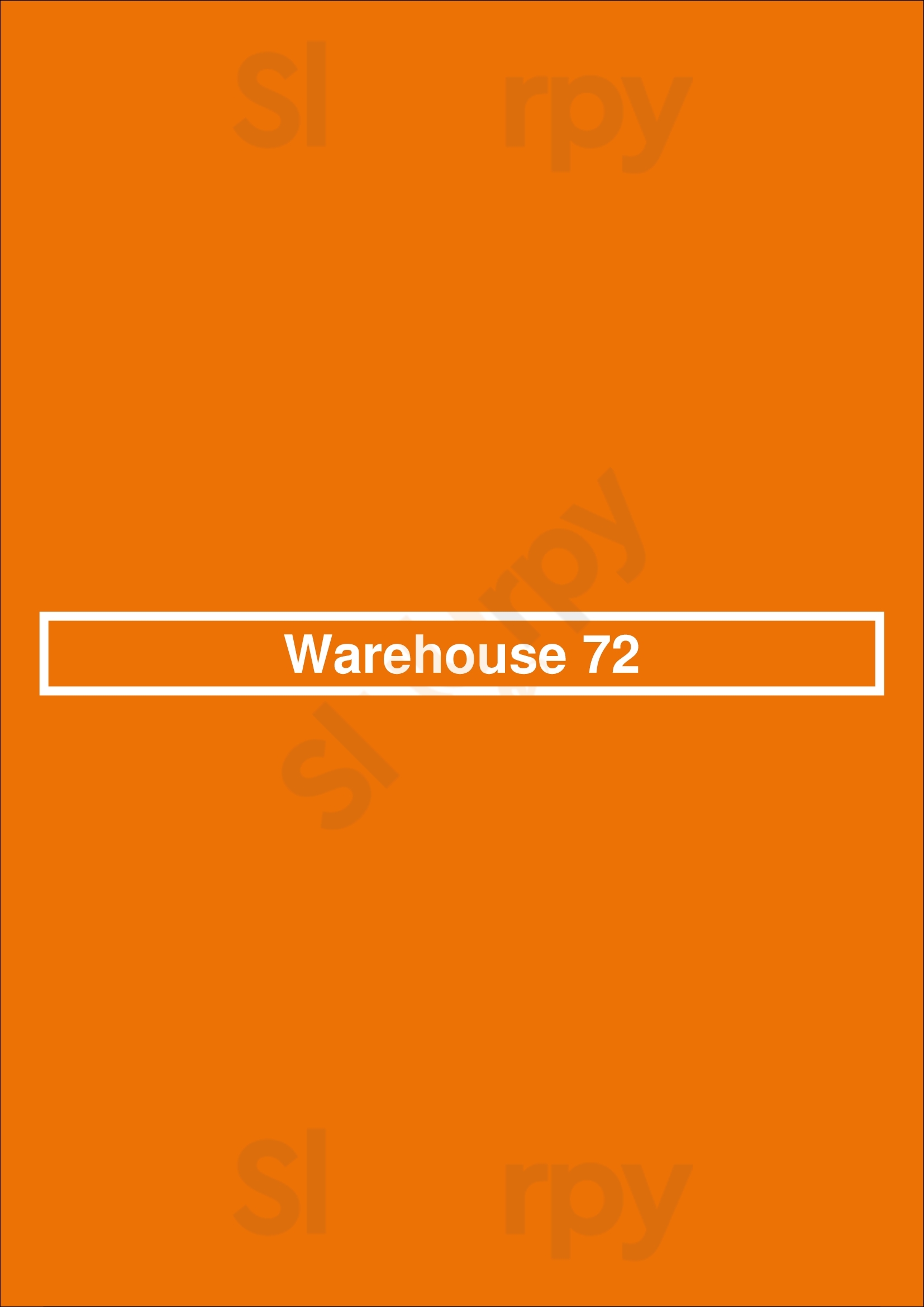 Warehouse 72 Houston Menu - 1