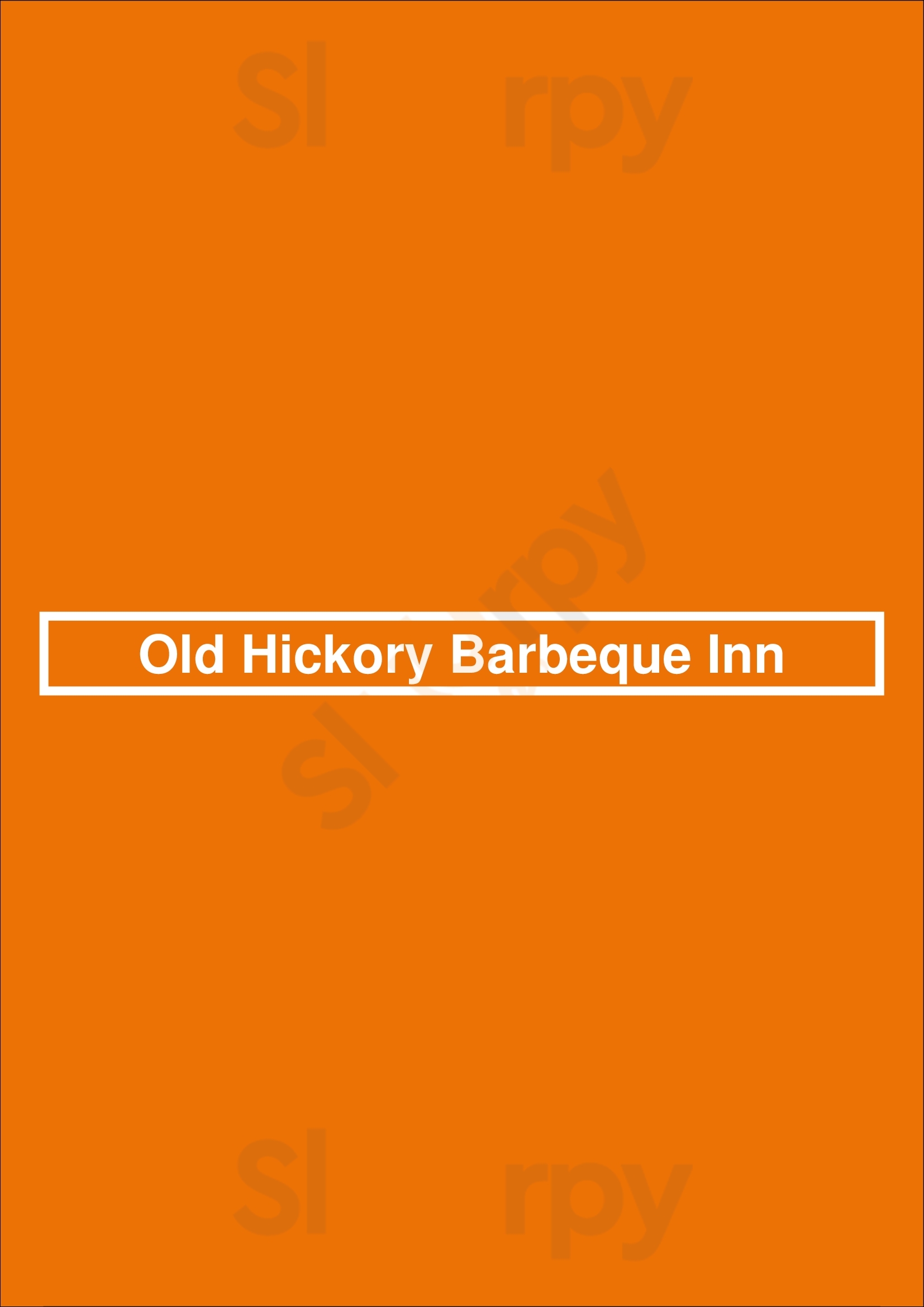 Old Hickory Barbeque Inn Houston Menu - 1