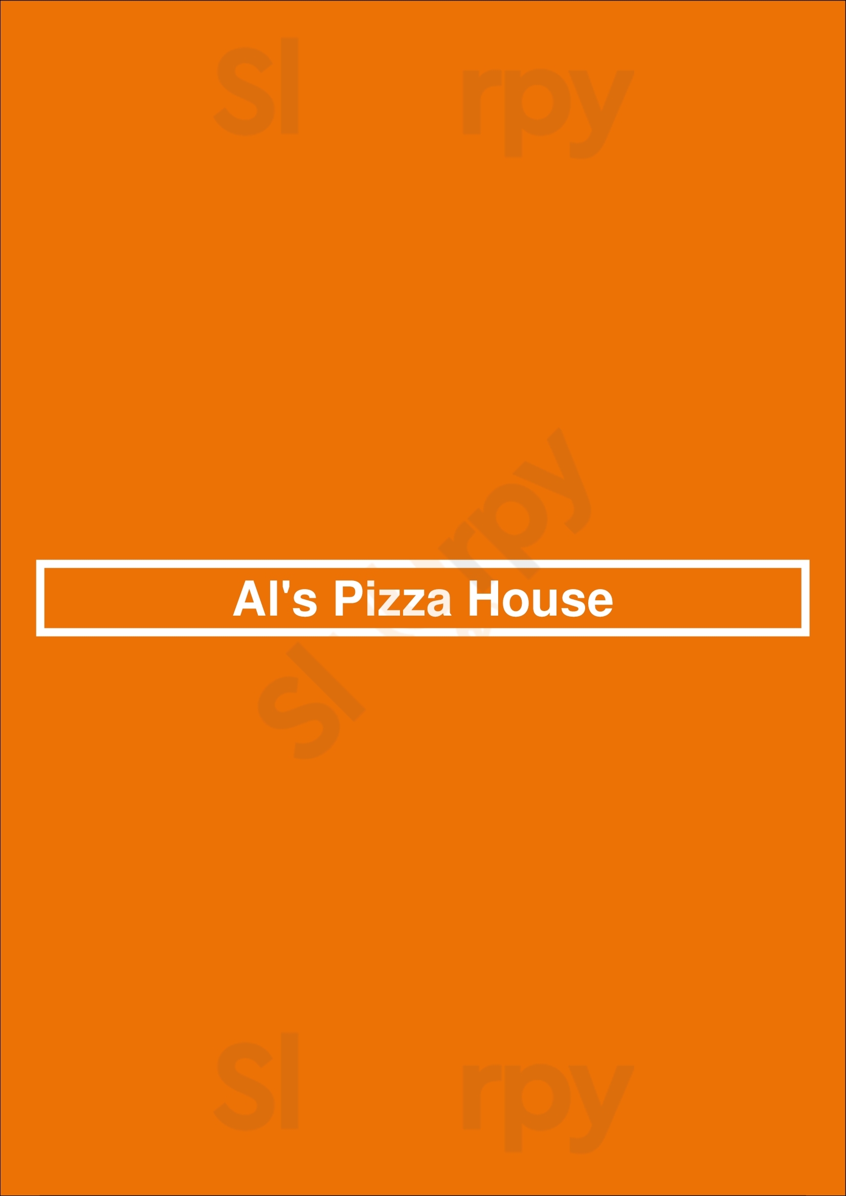 Al's Pizza House Houston Menu - 1