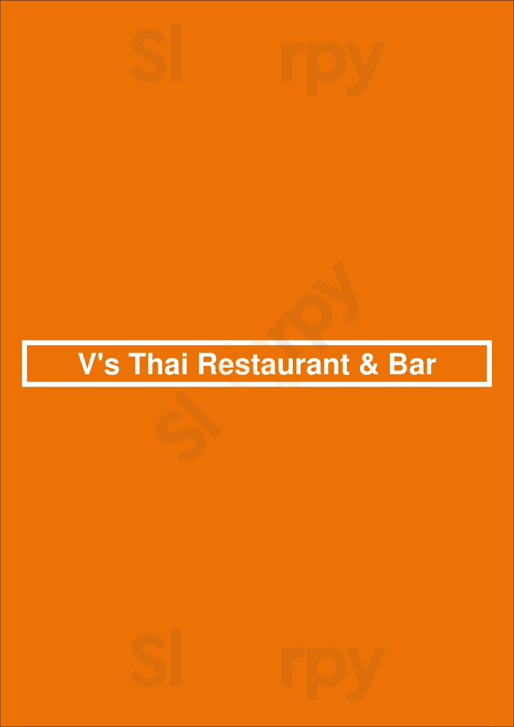 V's Thai Restaurant & Bar Houston Menu - 1