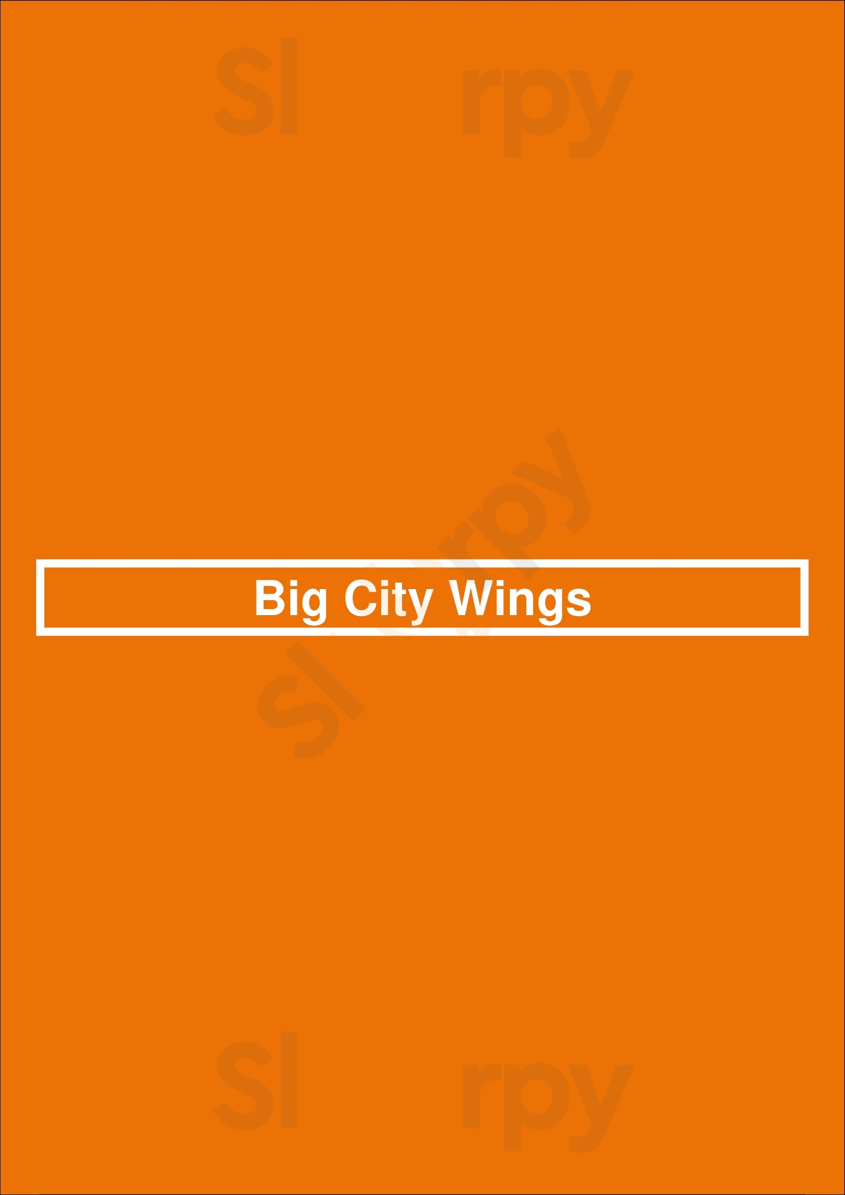 Big City Wings Houston Menu - 1