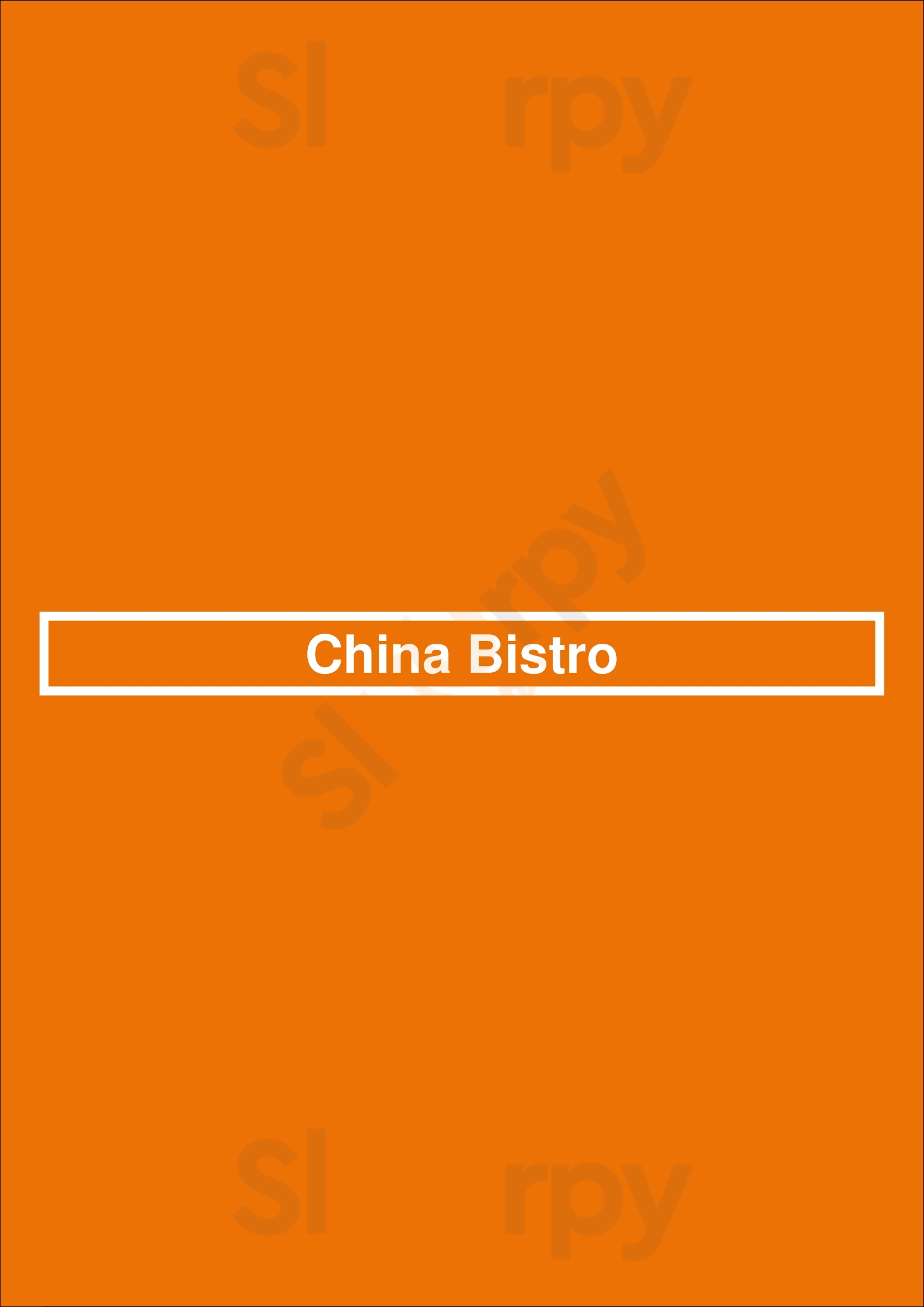 Main Menu - China Bistro