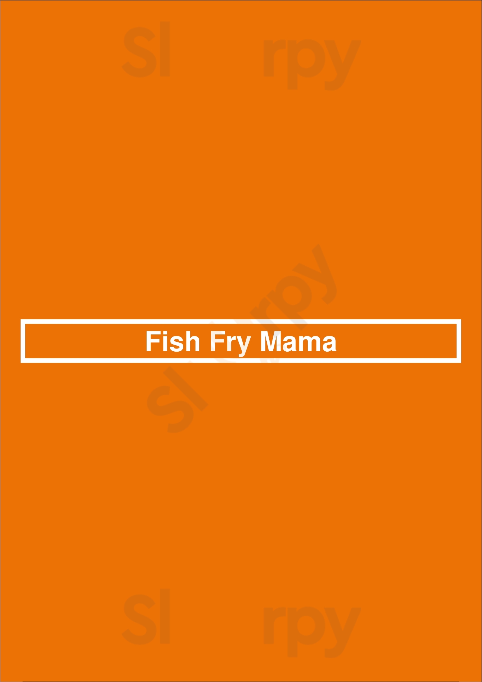 Main Menu - Fish Fry Mama