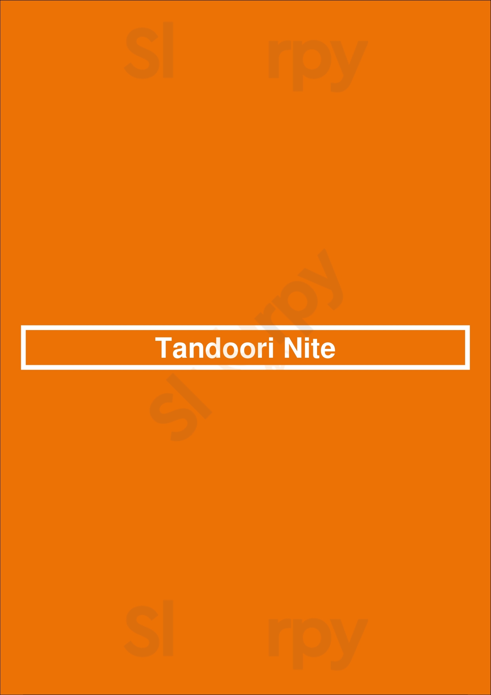 Tandoori Nite Houston Menu - 1