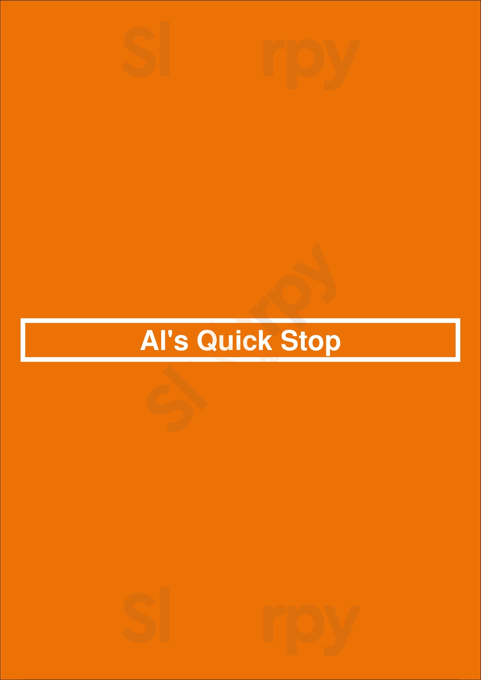 Main Menu - Al's Quick Stop