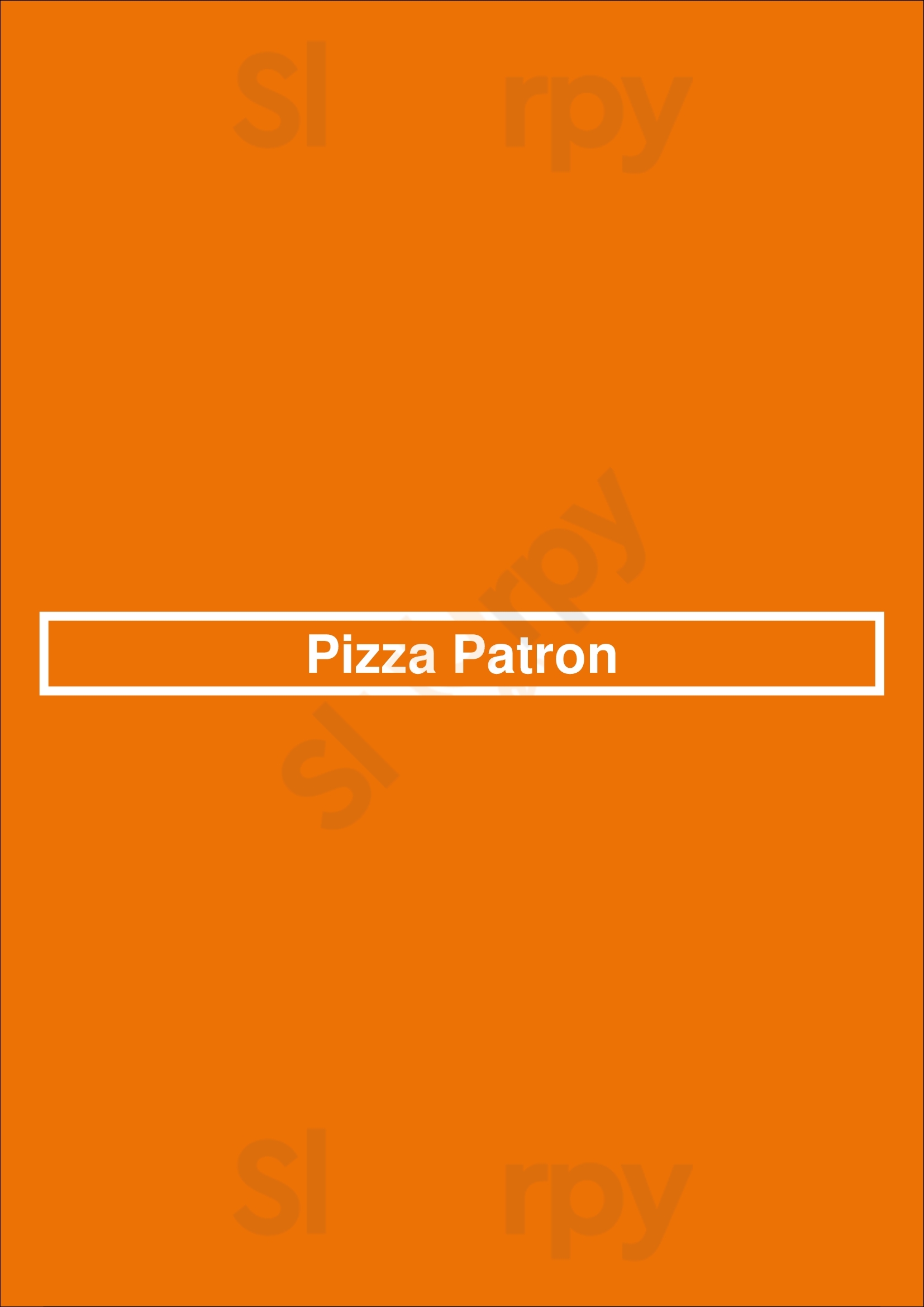 Pizza Patron Houston Menu - 1