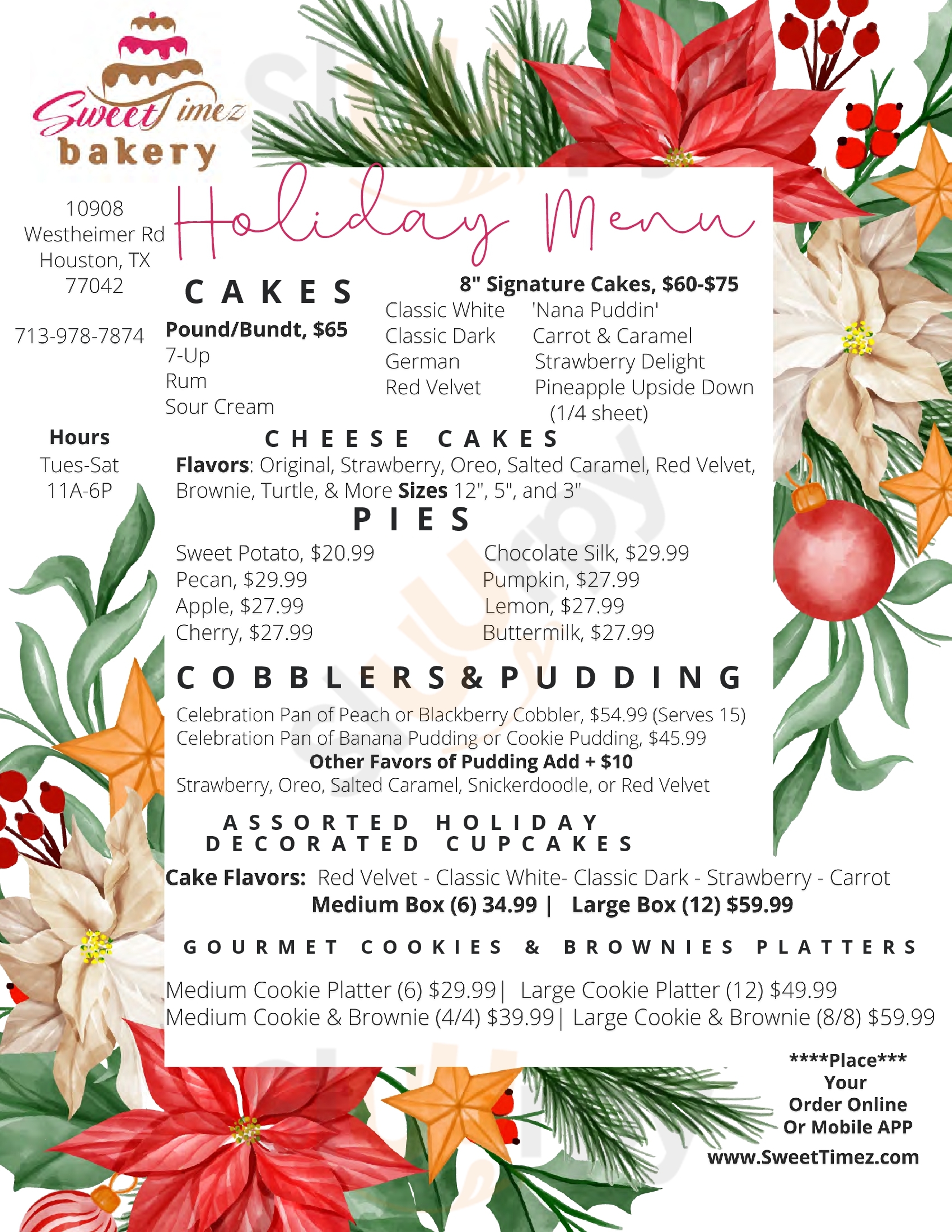 Main Menu - Sugar Too Cake Gallery