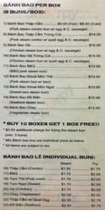 T P Banh Bao menu