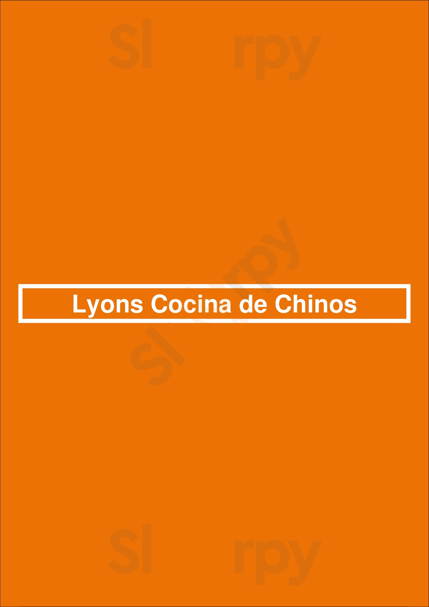 Lyons Cocina De Chinos Houston Menu - 1