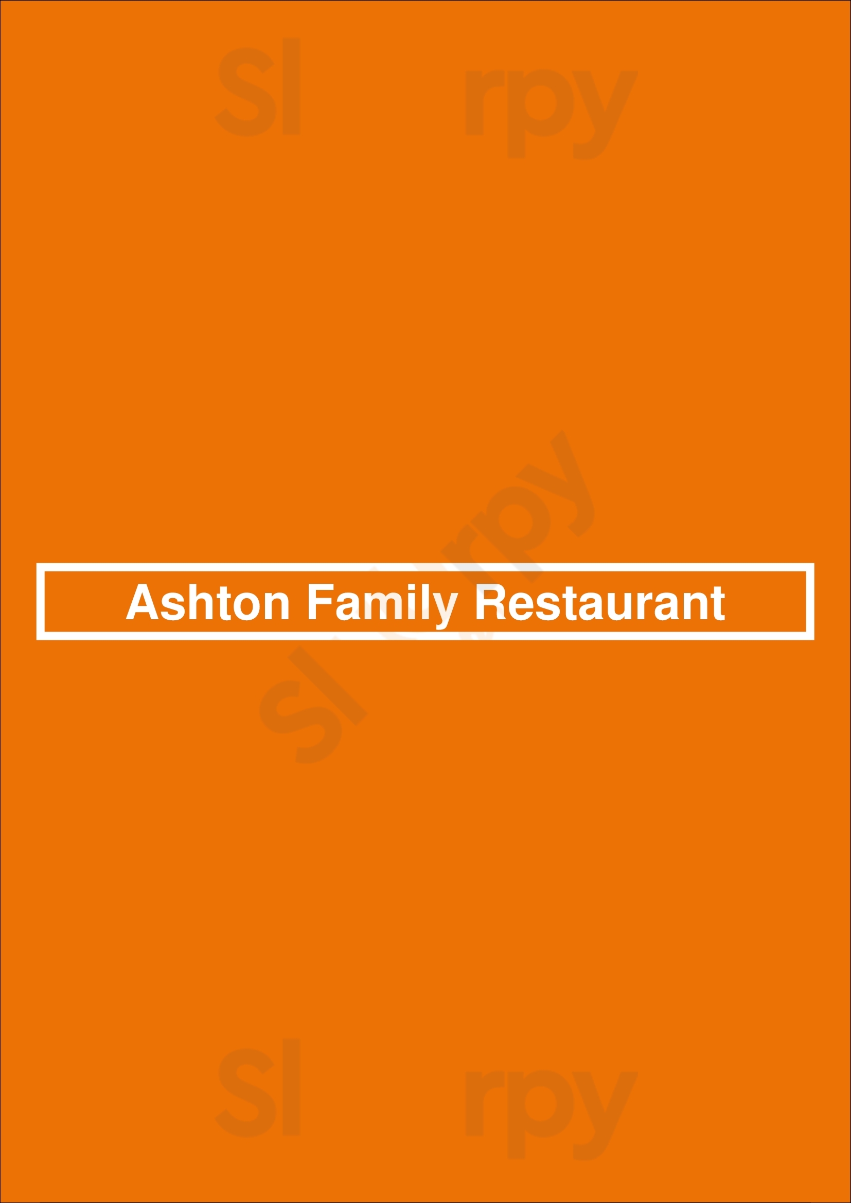 Ashton Family Restaurant Manassas Menu - 1