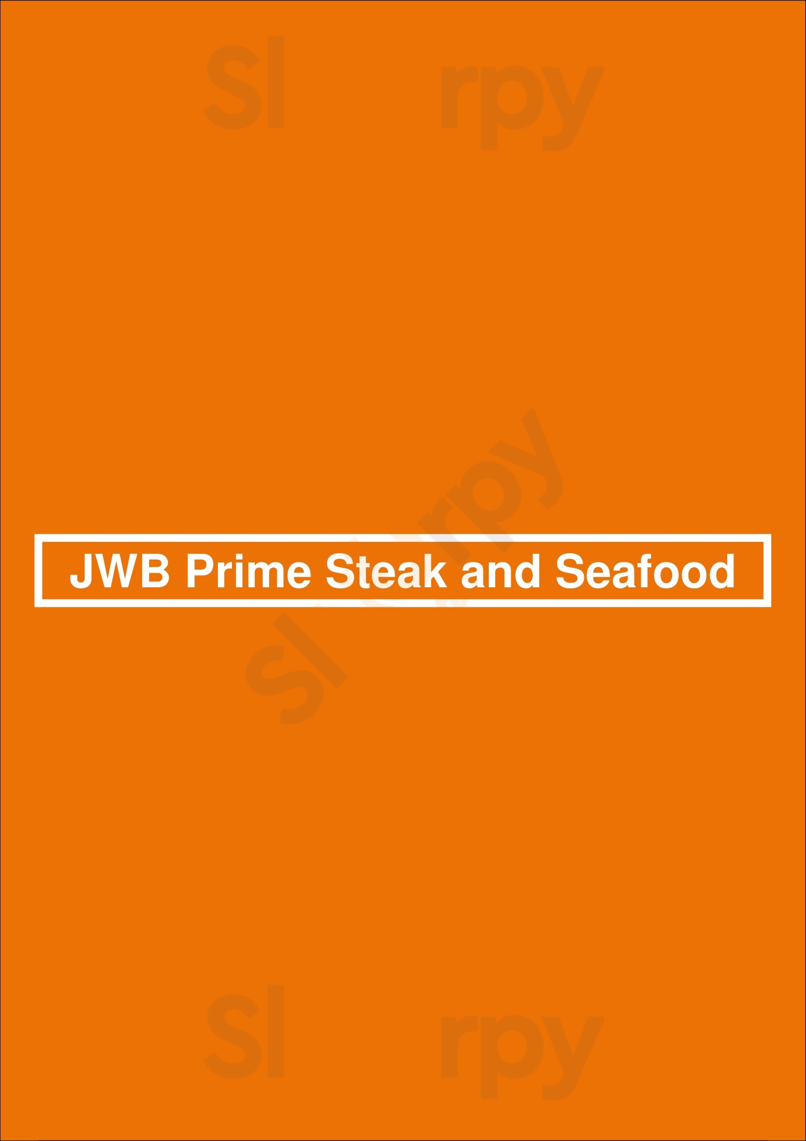 Jwb Prime Steak And Seafood Hollywood Menu - 1