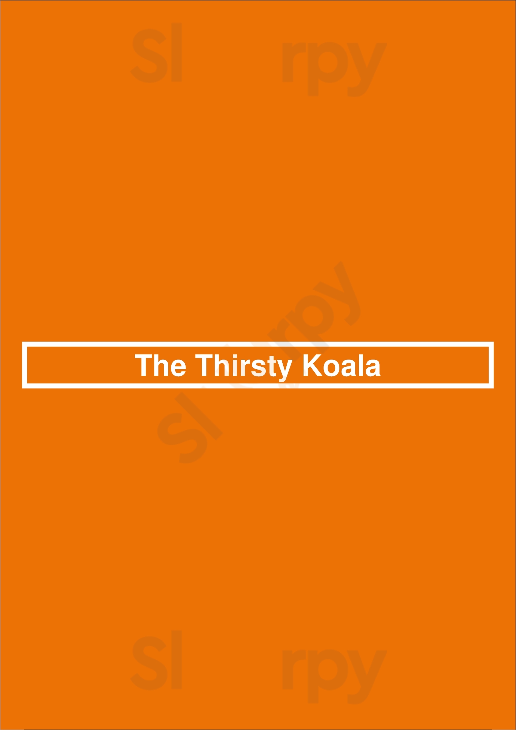 The Thirsty Koala Astoria Menu - 1