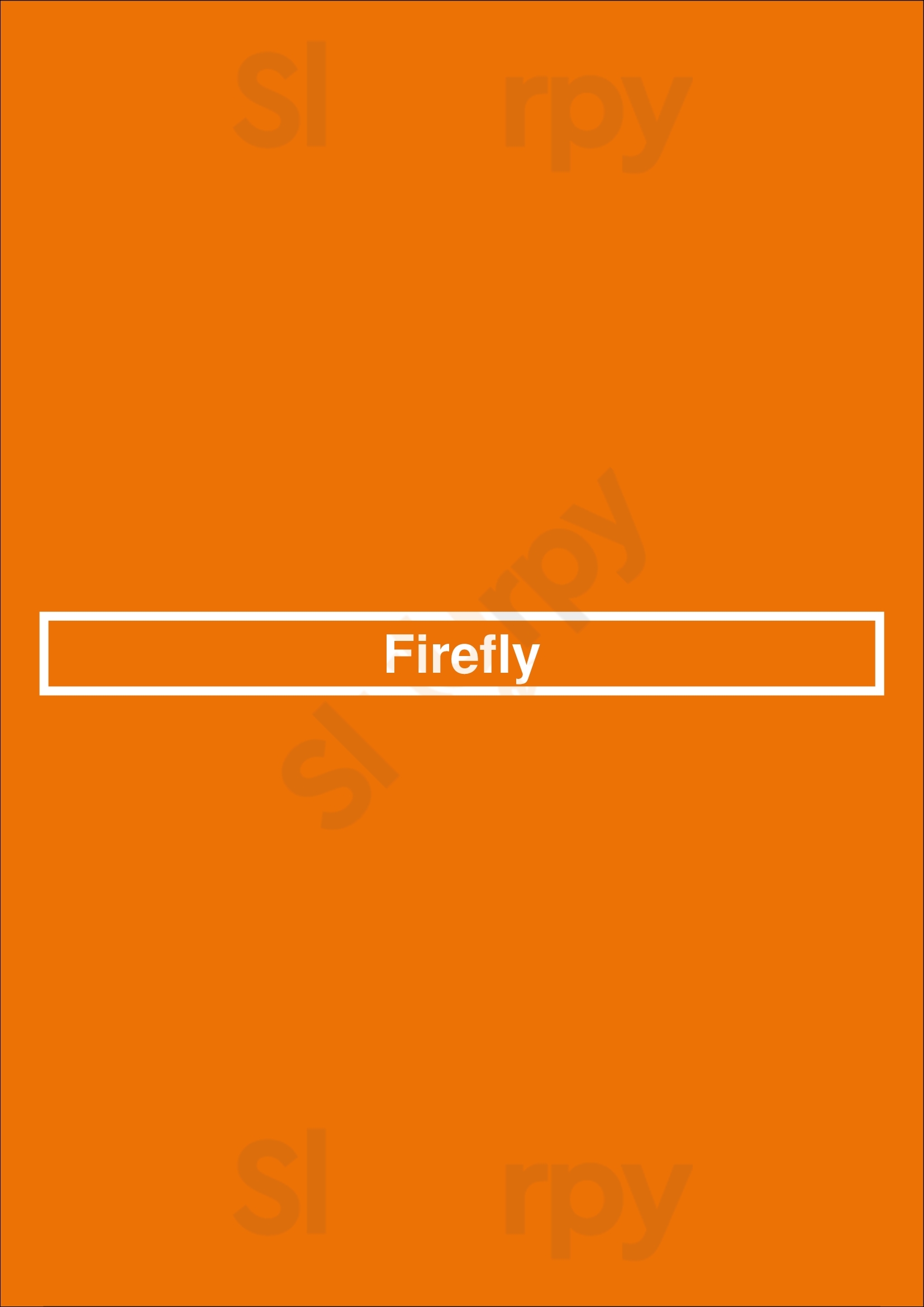 Firefly Panama City Beach Menu - 1