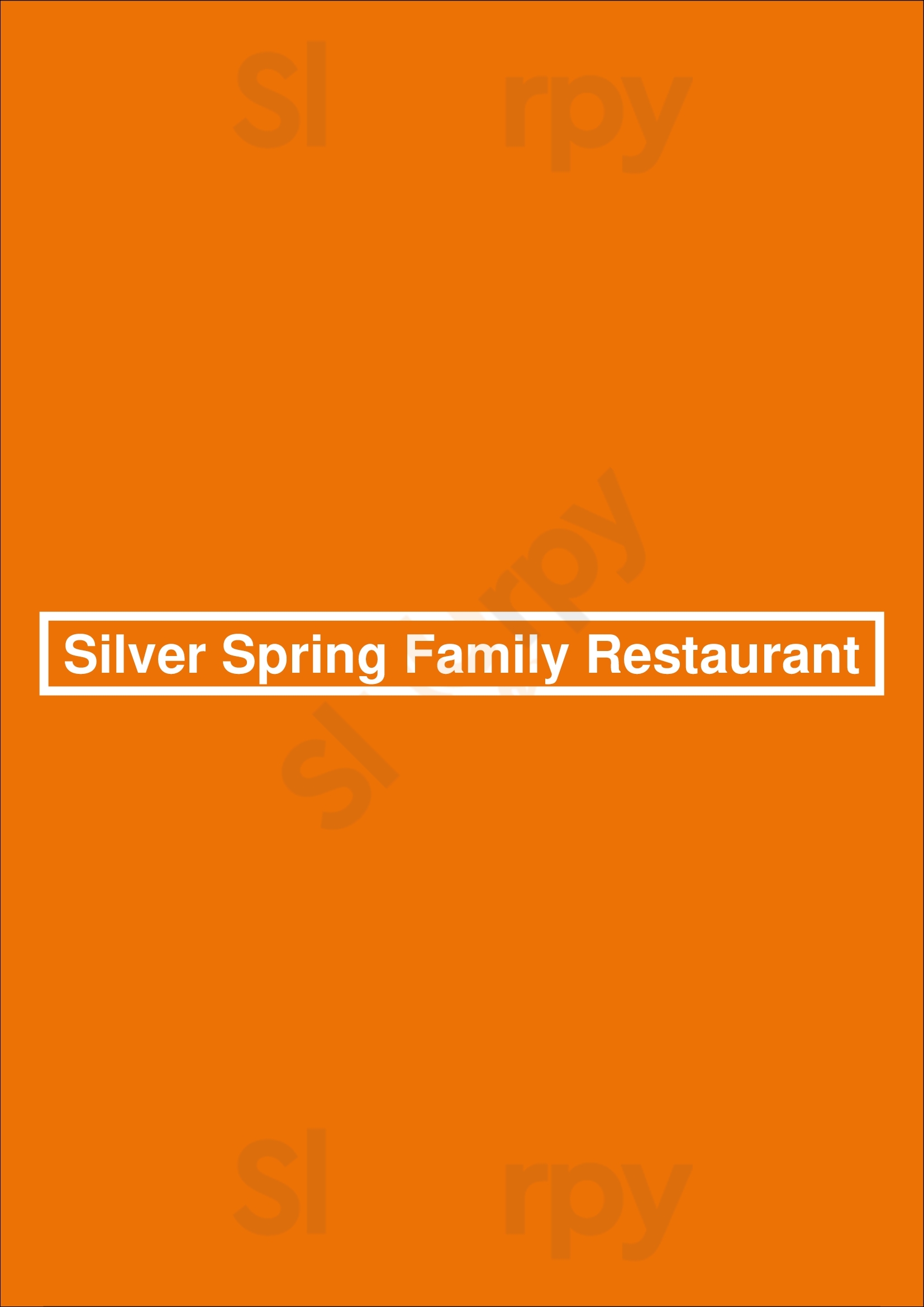 Silver Spring Family Restaurant Lancaster Menu - 1