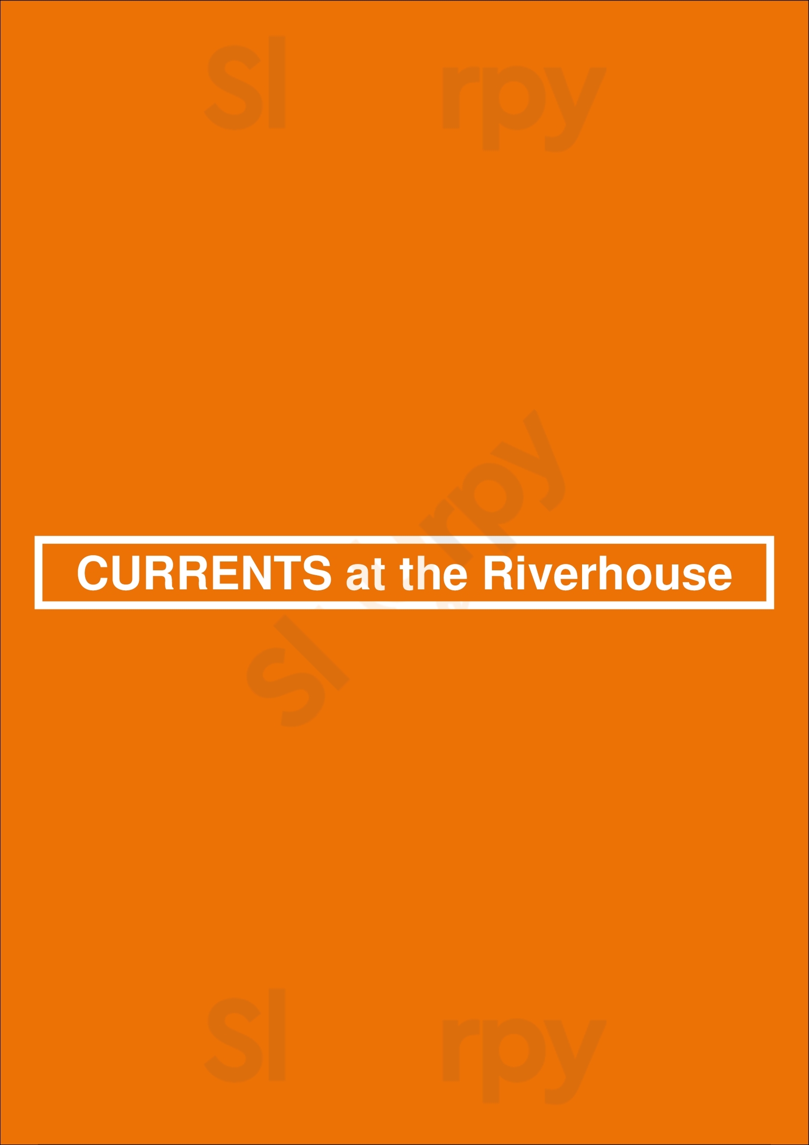 Currents At The Riverhouse Bend Menu - 1