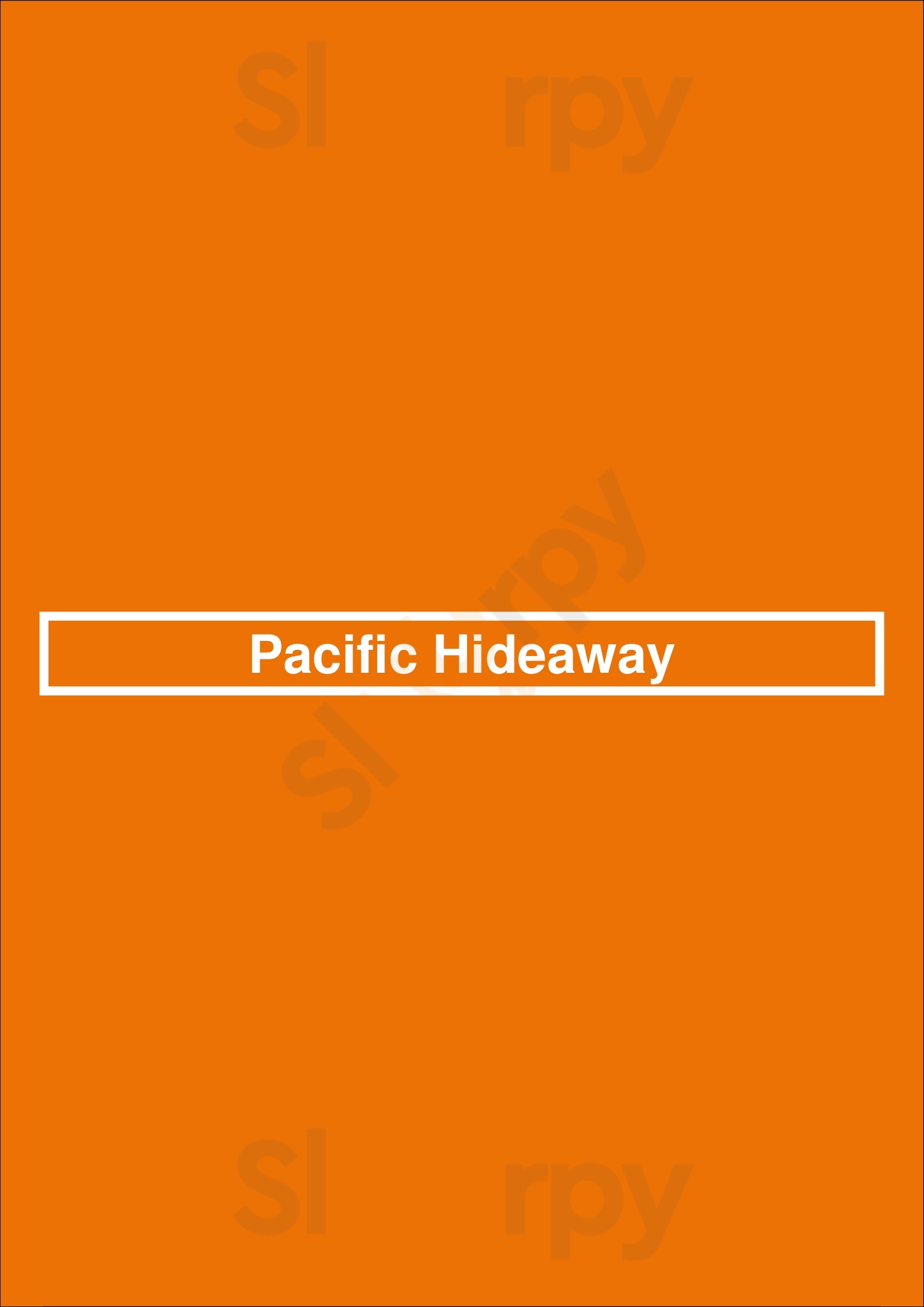 Pacific Hideaway Huntington Beach Menu - 1