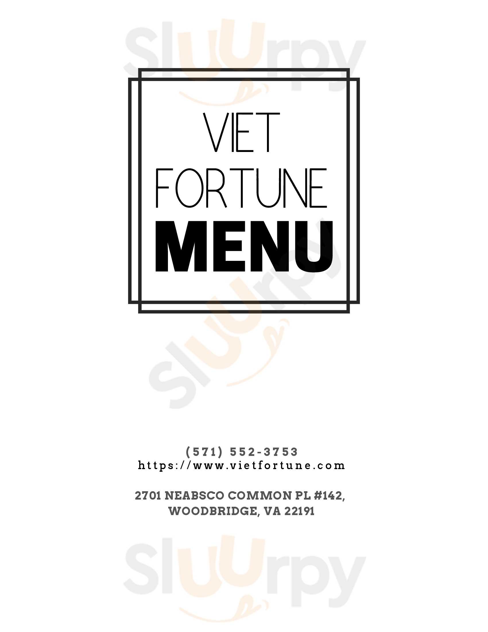 Viet Fortune Restaurant Woodbridge Menu - 1