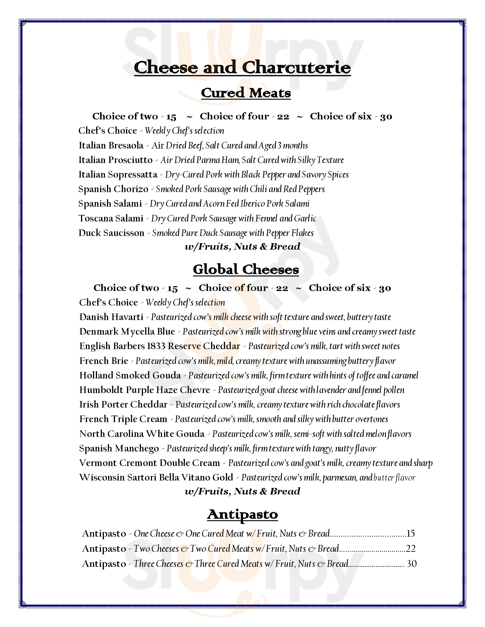 Main Menu - The Fortunate Glass