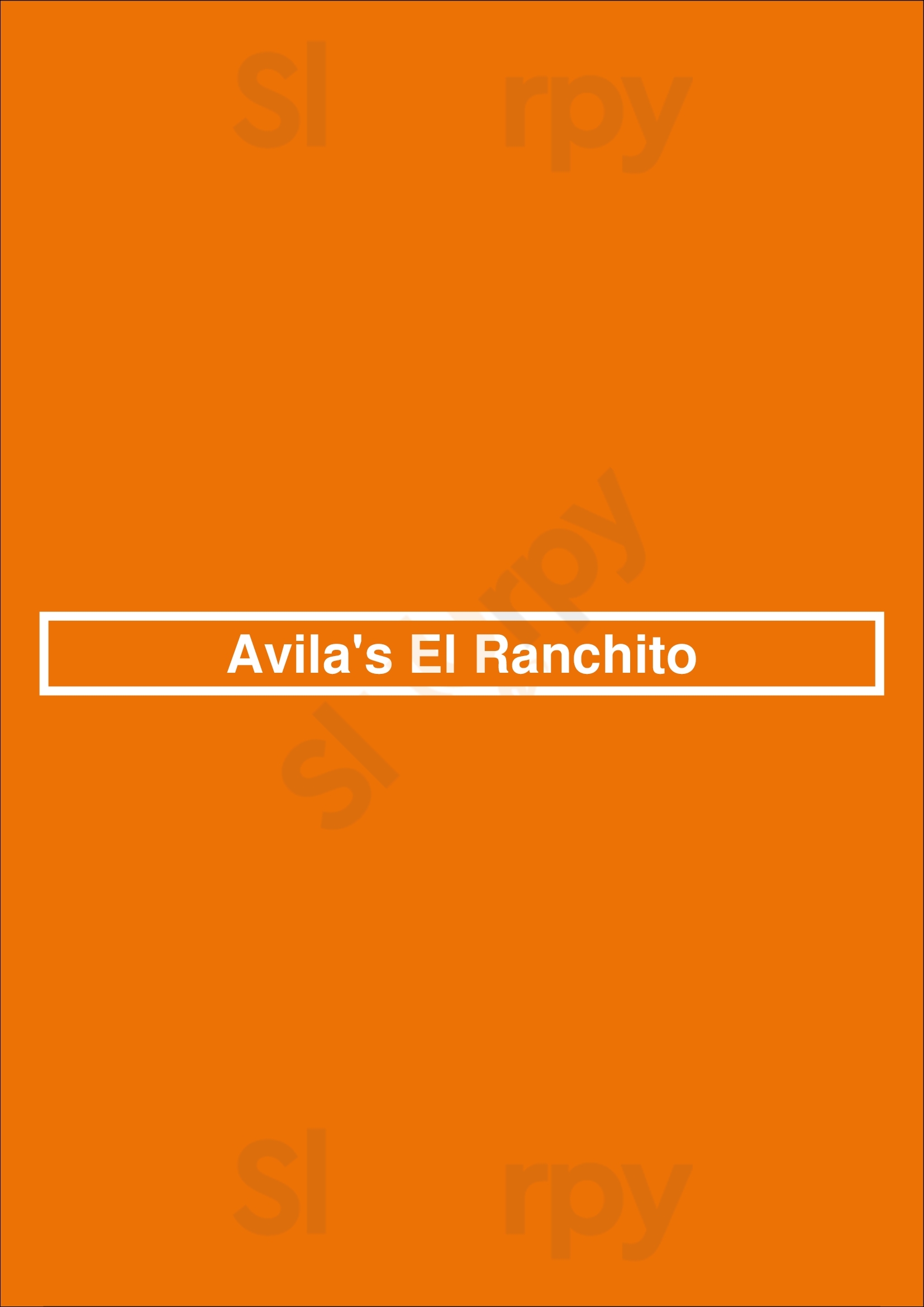 Avila's El Ranchito Newport Beach Menu - 1