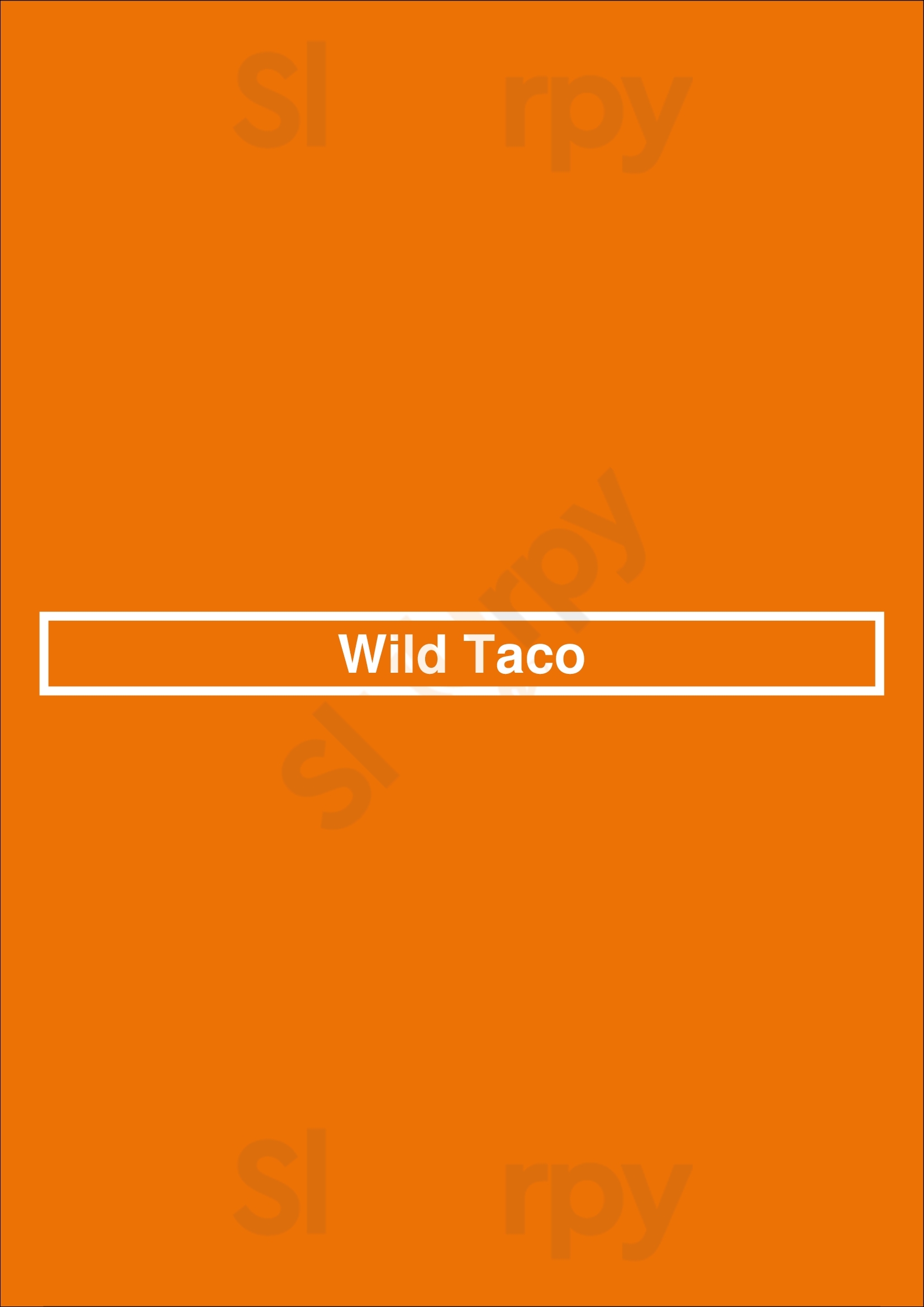 Wild Taco Newport Beach Menu - 1