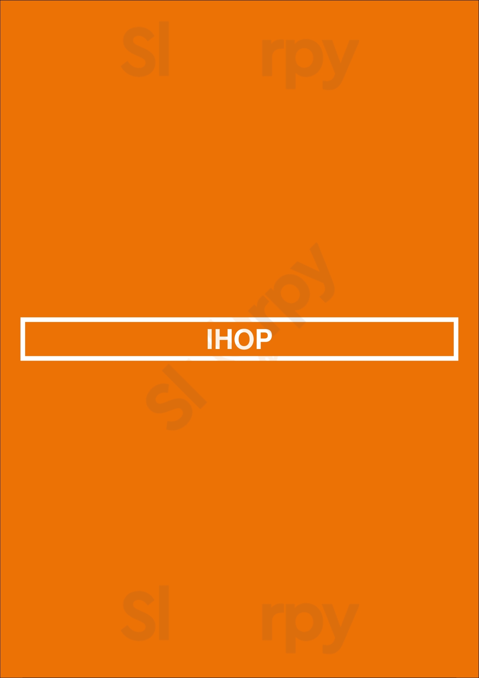 Ihop Peoria Menu - 1