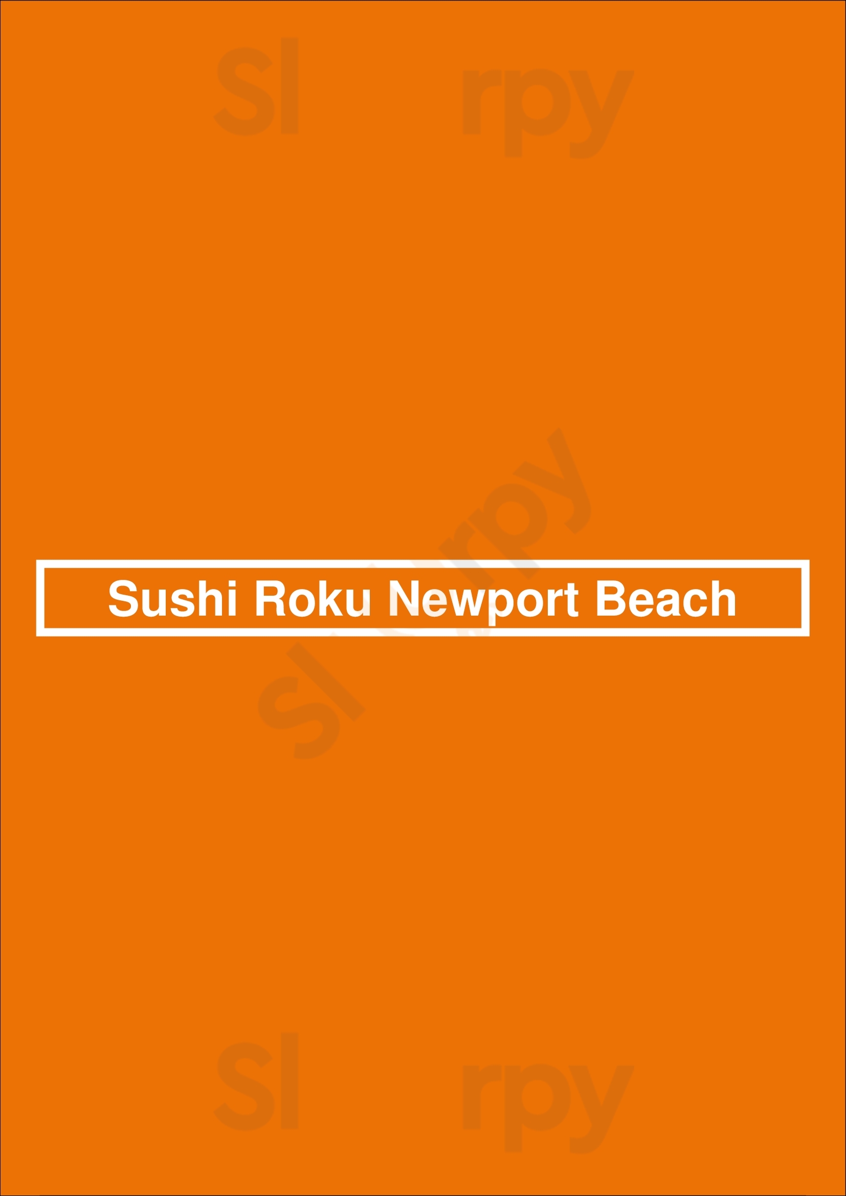 Sushi Roku Newport Beach Newport Beach Menu - 1