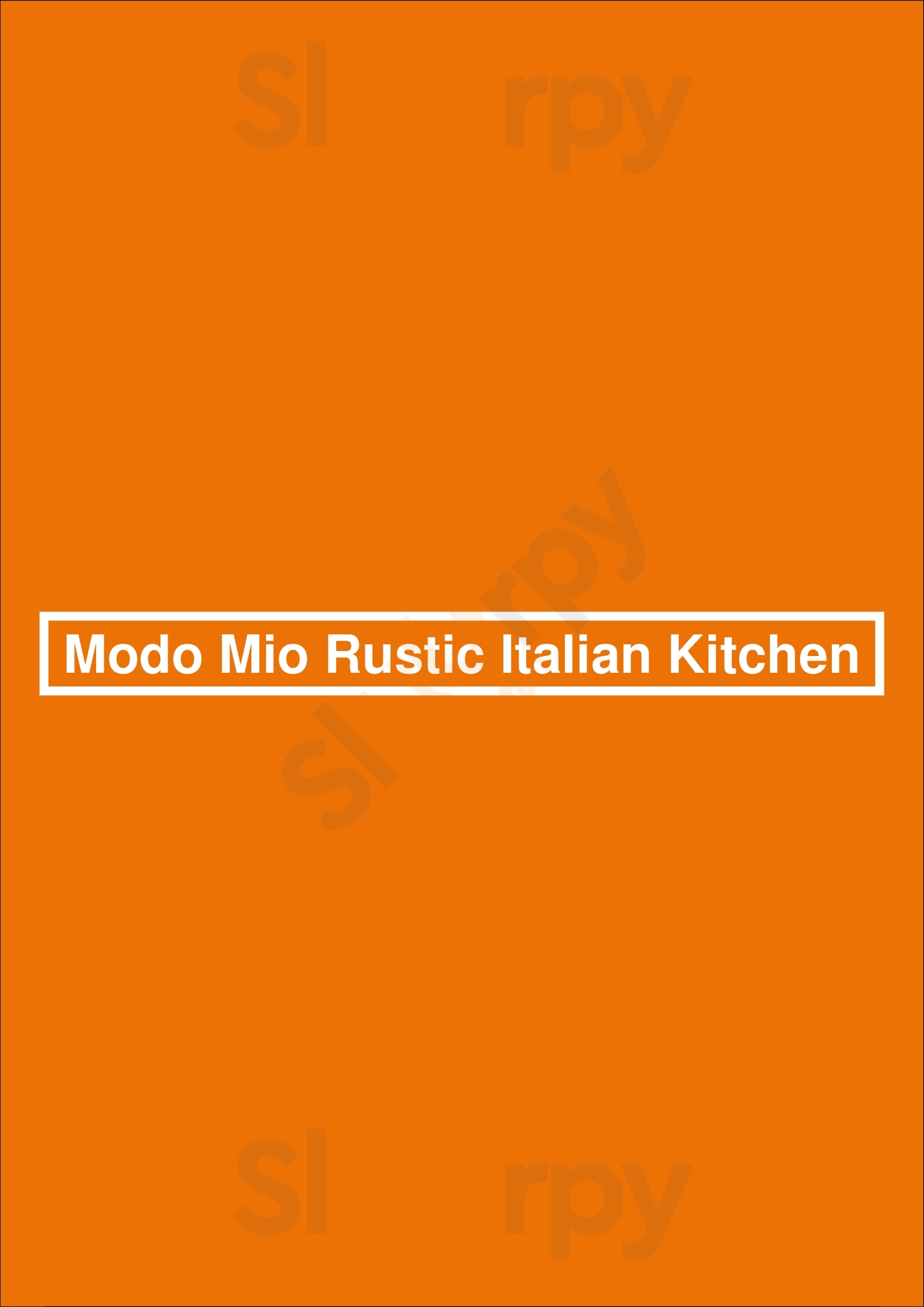 Modo Mio Rustic Italian Kitchen Newport Beach Menu - 1