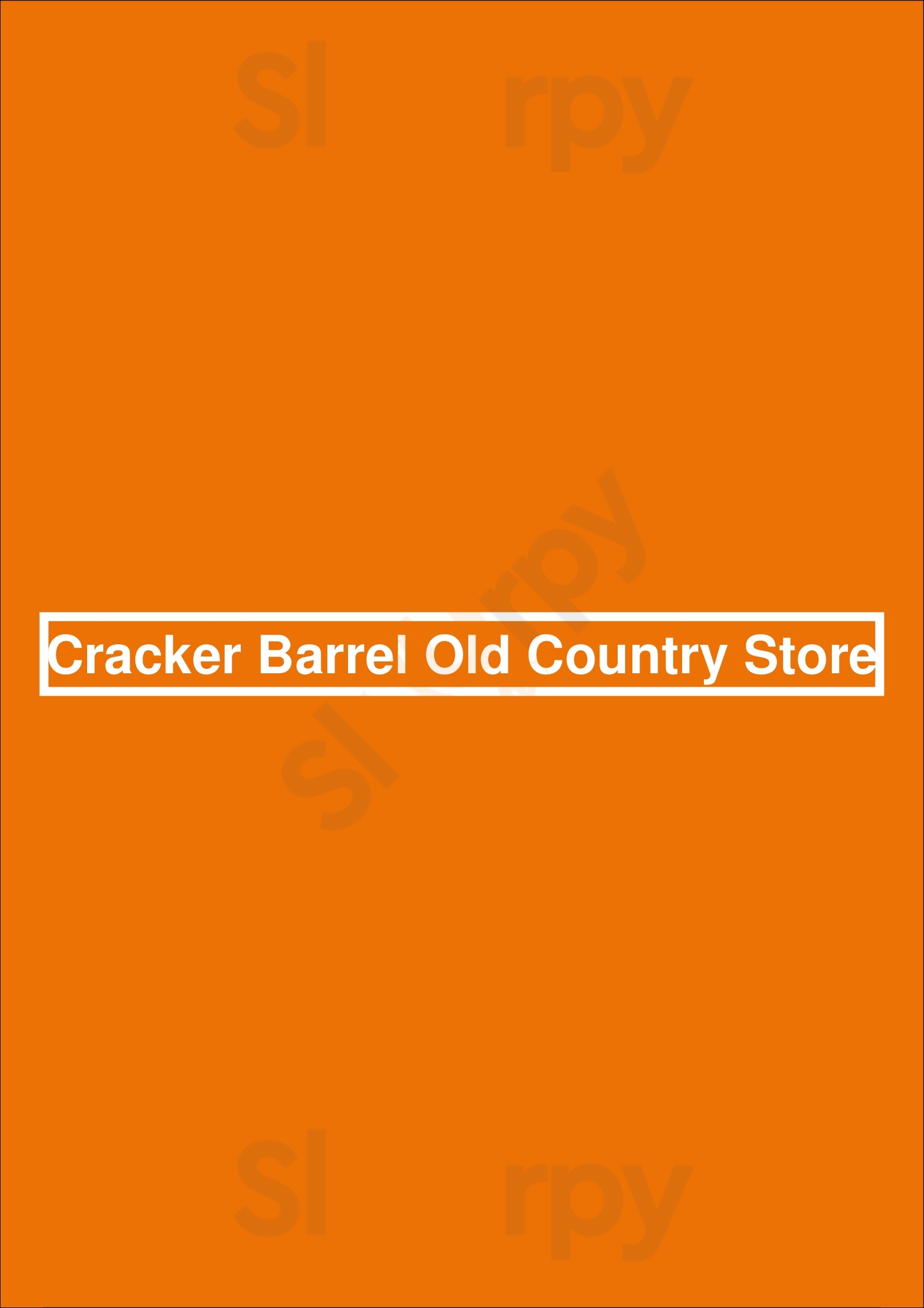 Cracker Barrel Old Country Store Melbourne Menu - 1