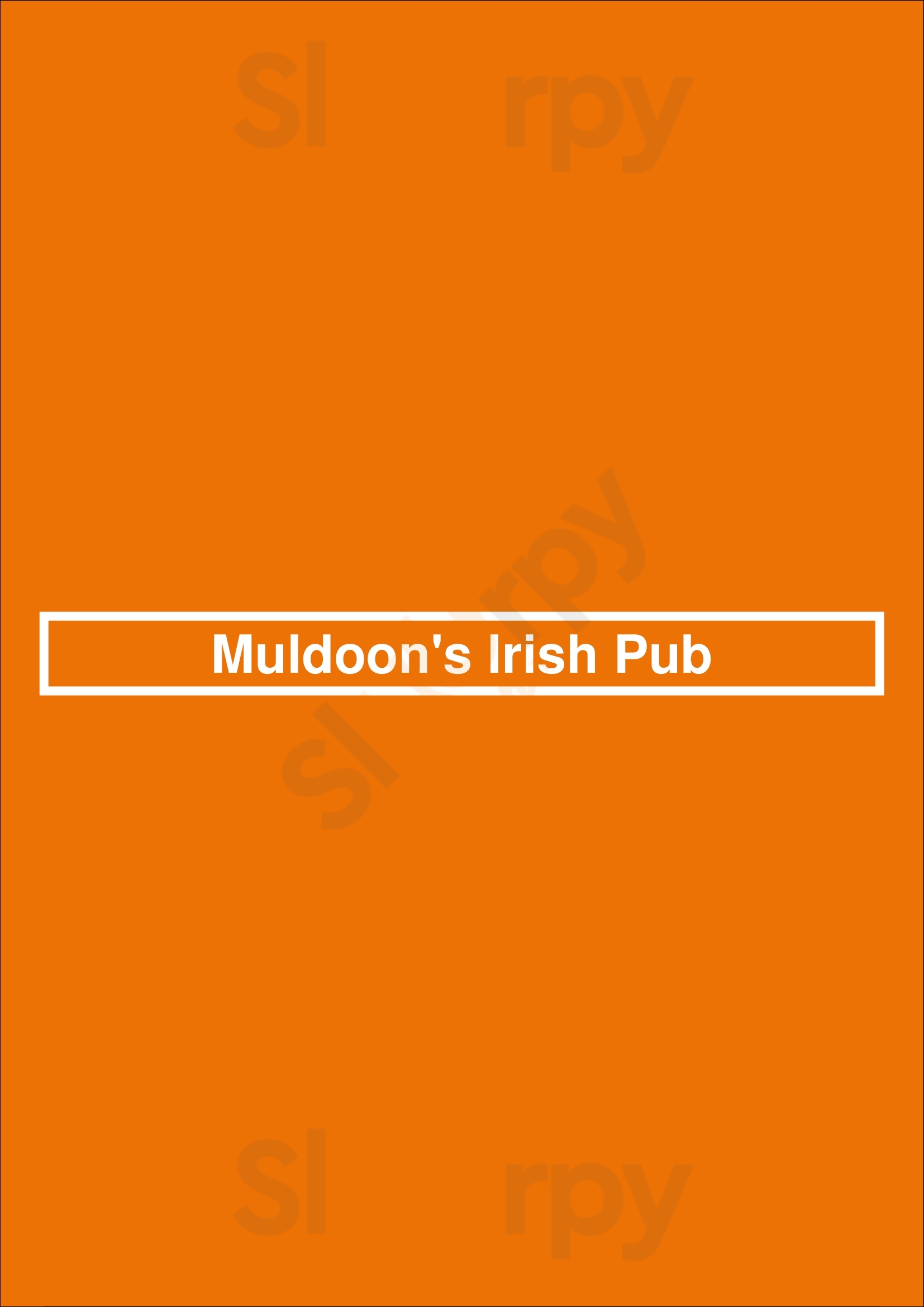 Muldoon's Irish Pub Newport Beach Menu - 1