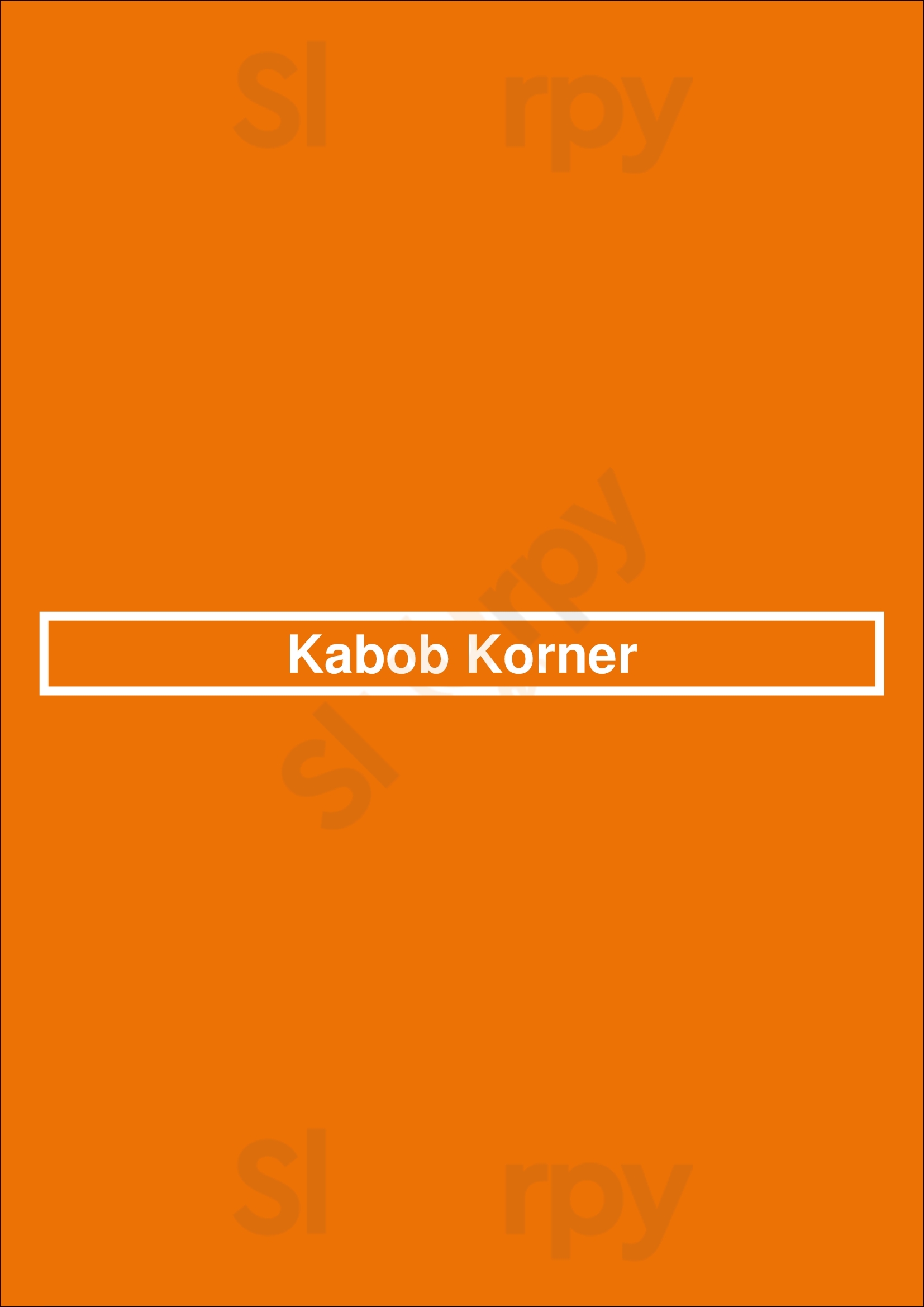 Main Menu - Kabob Korner