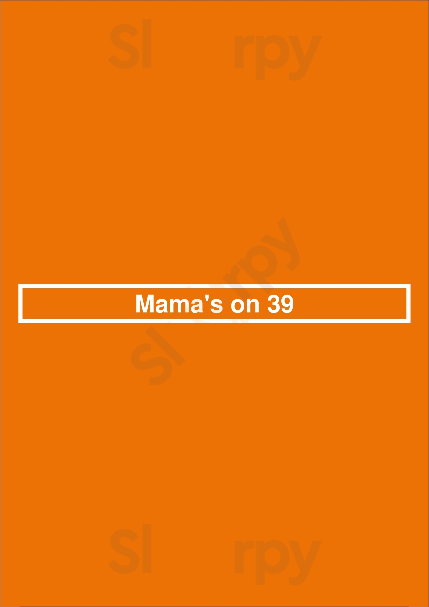 Mama's On 39 Huntington Beach Menu - 1