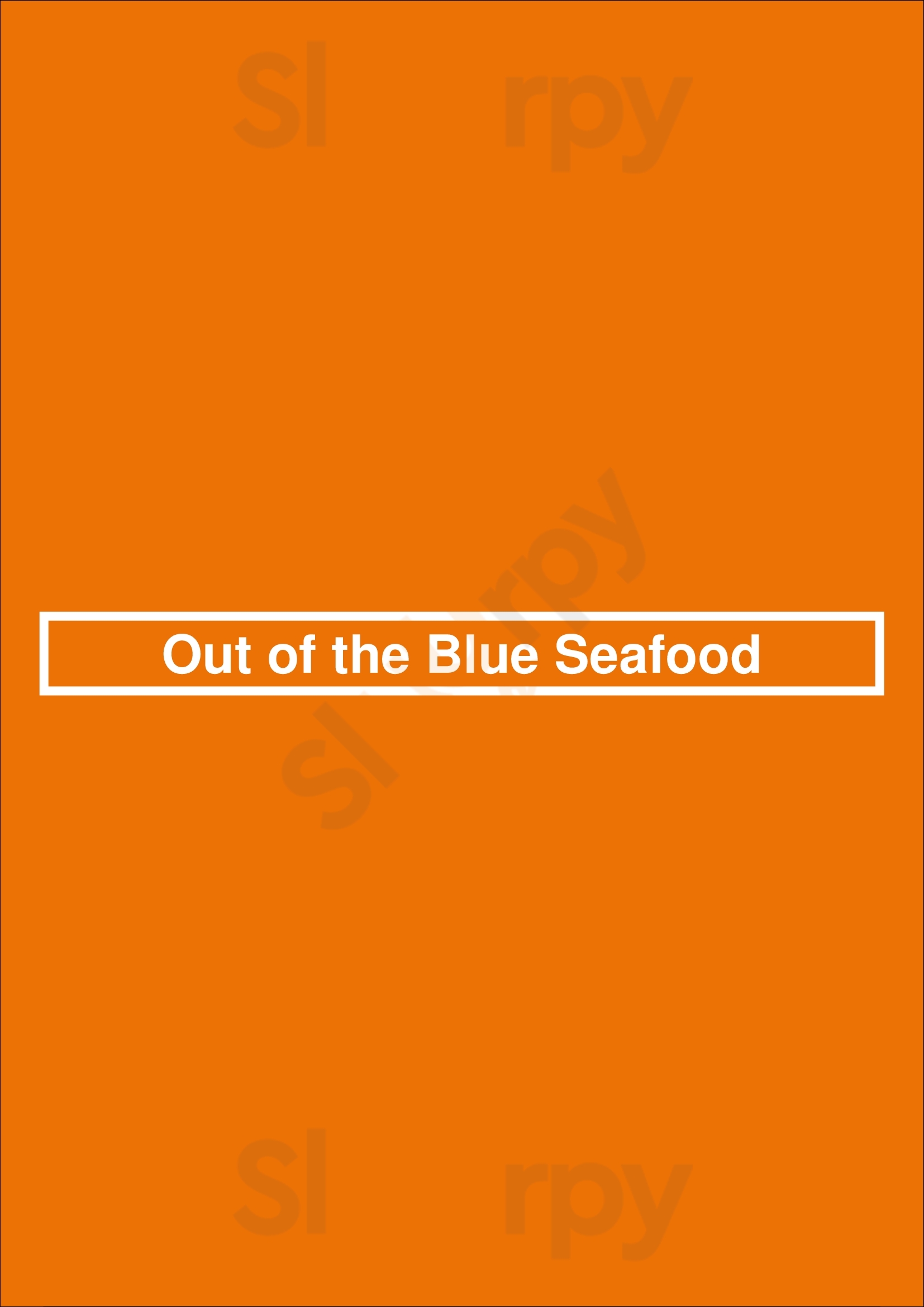 Out Of The Blue Seafood Hampton Bays Menu - 1