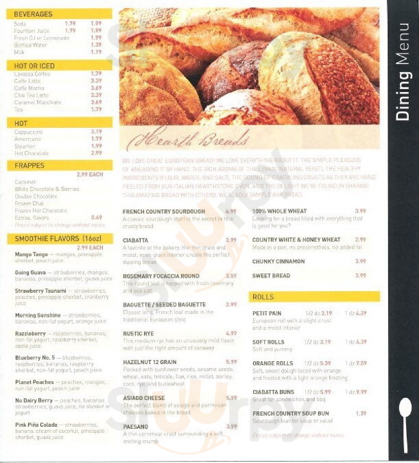 Kneaders Bakery & Cafe menù, Gilbert Main Menu Sluurpy