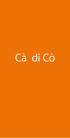 Cà Di Cò, Sasso Marconi