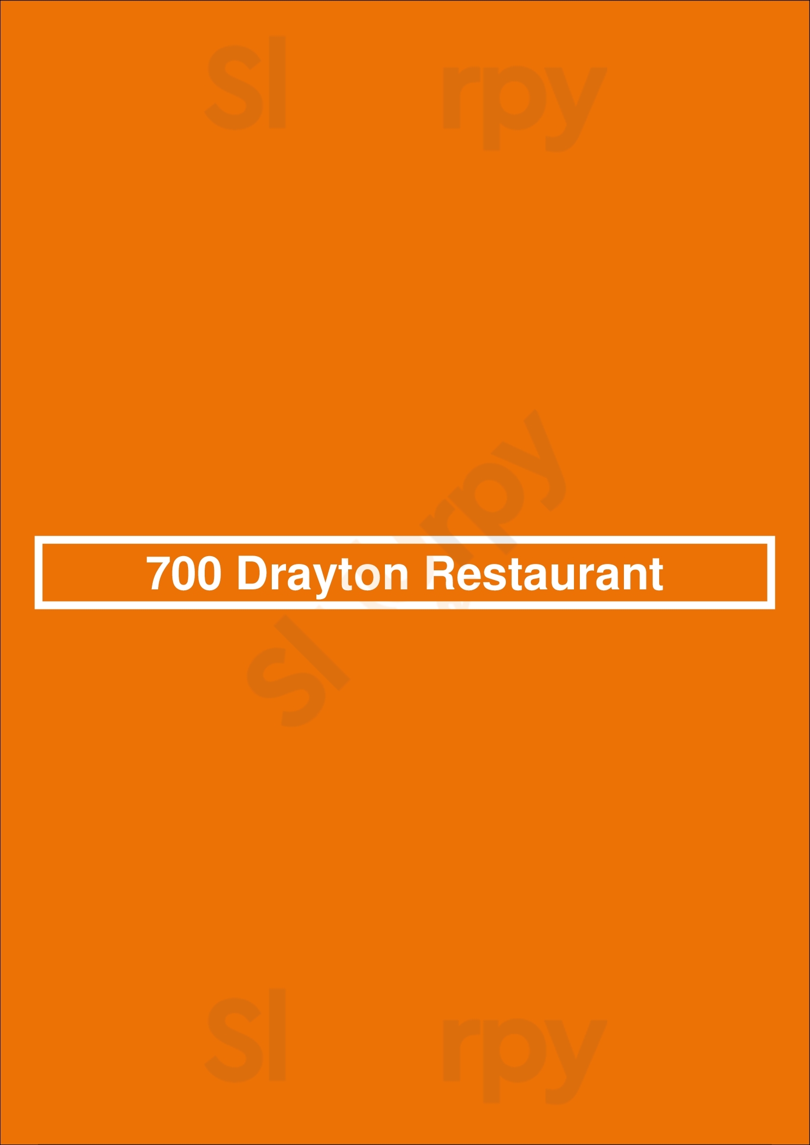 700 Drayton Restaurant Savannah Menu - 1