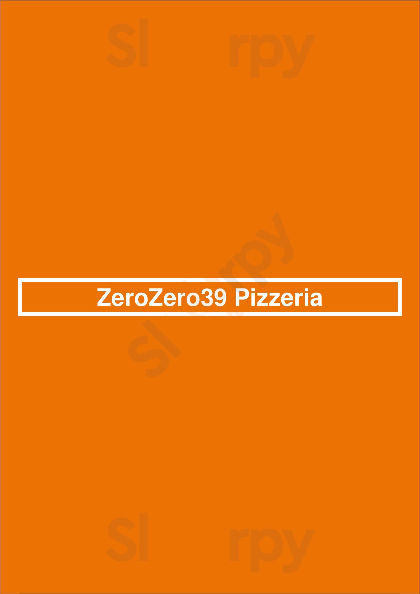 Zerozero39 Pizzeria Huntington Beach Menu - 1