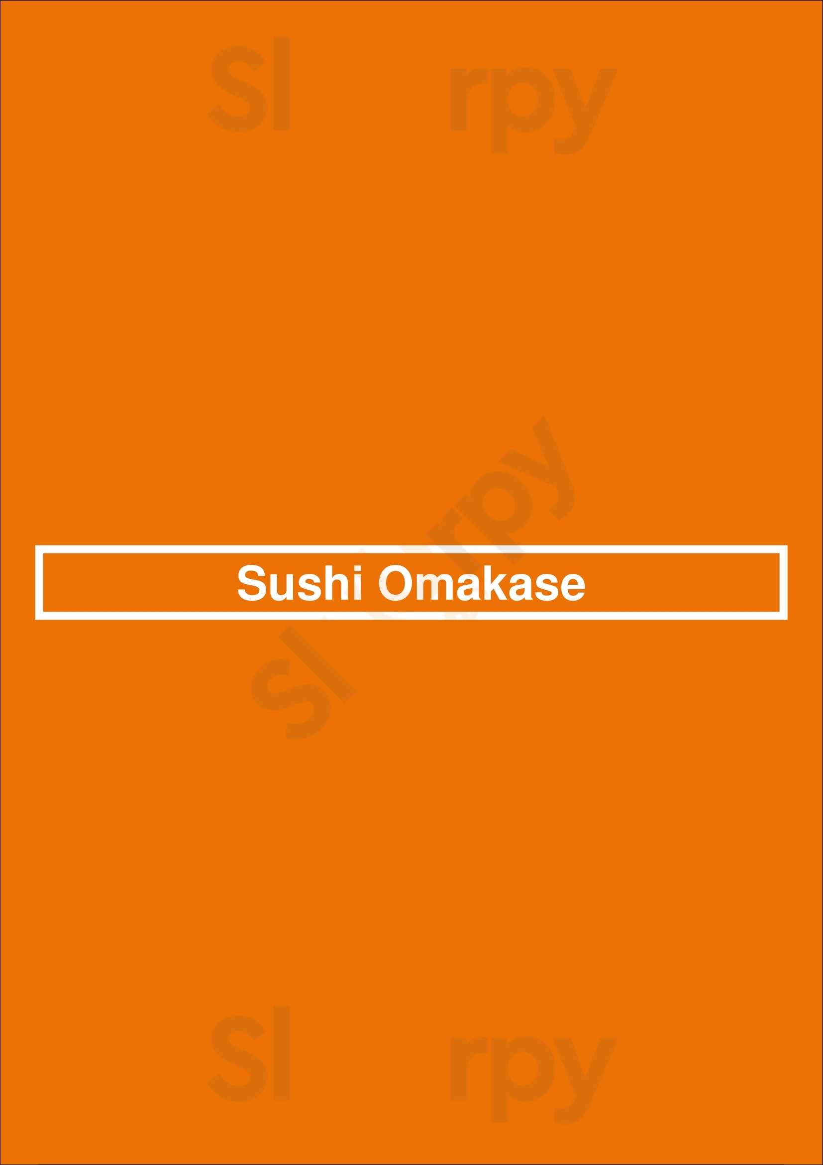 Sushi Omakase Roseville Menu - 1