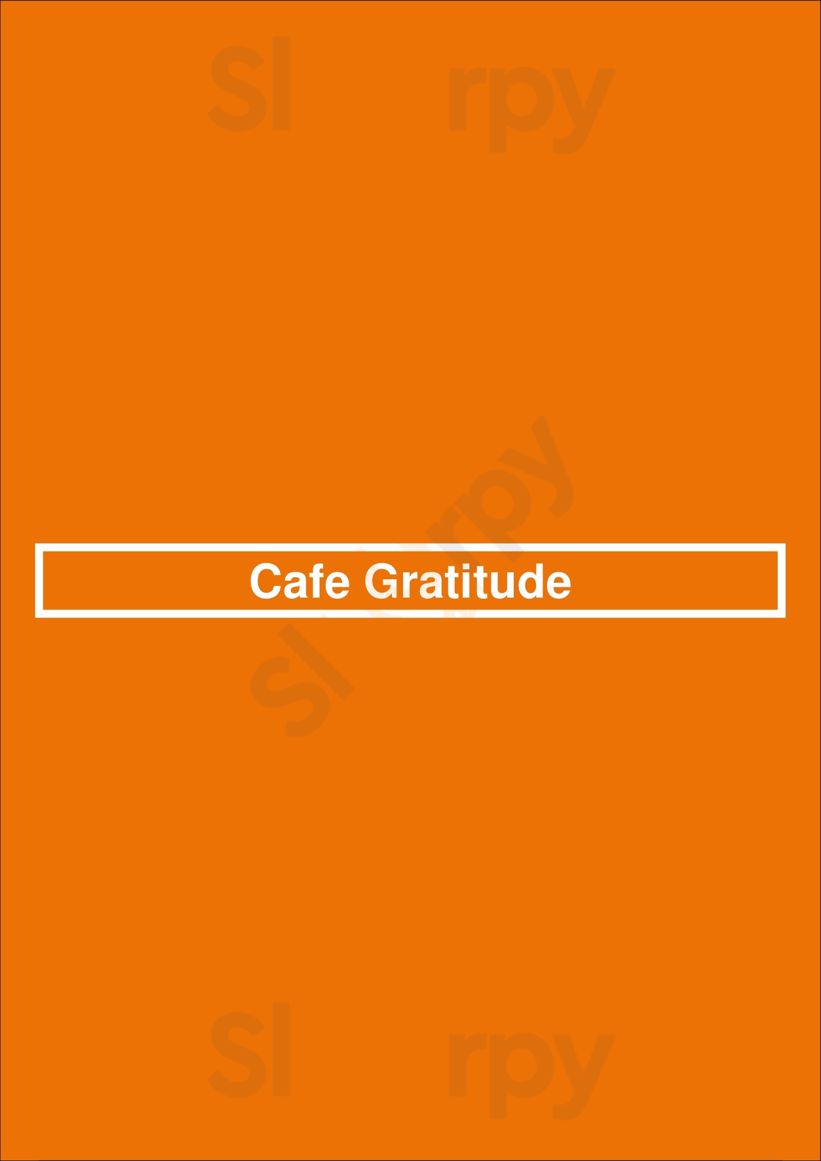 Cafe Gratitude Newport Newport Beach Menu - 1