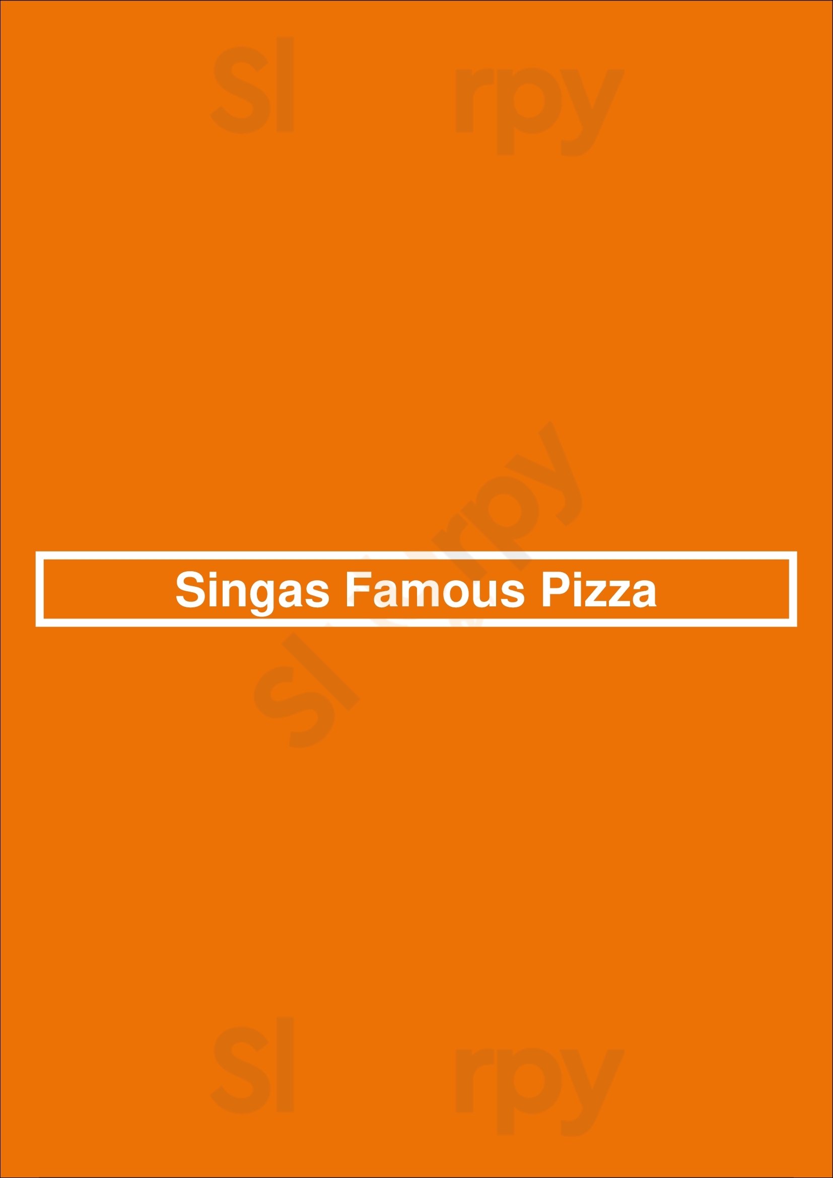 Singas Famous Pizza Yonkers Menu - 1