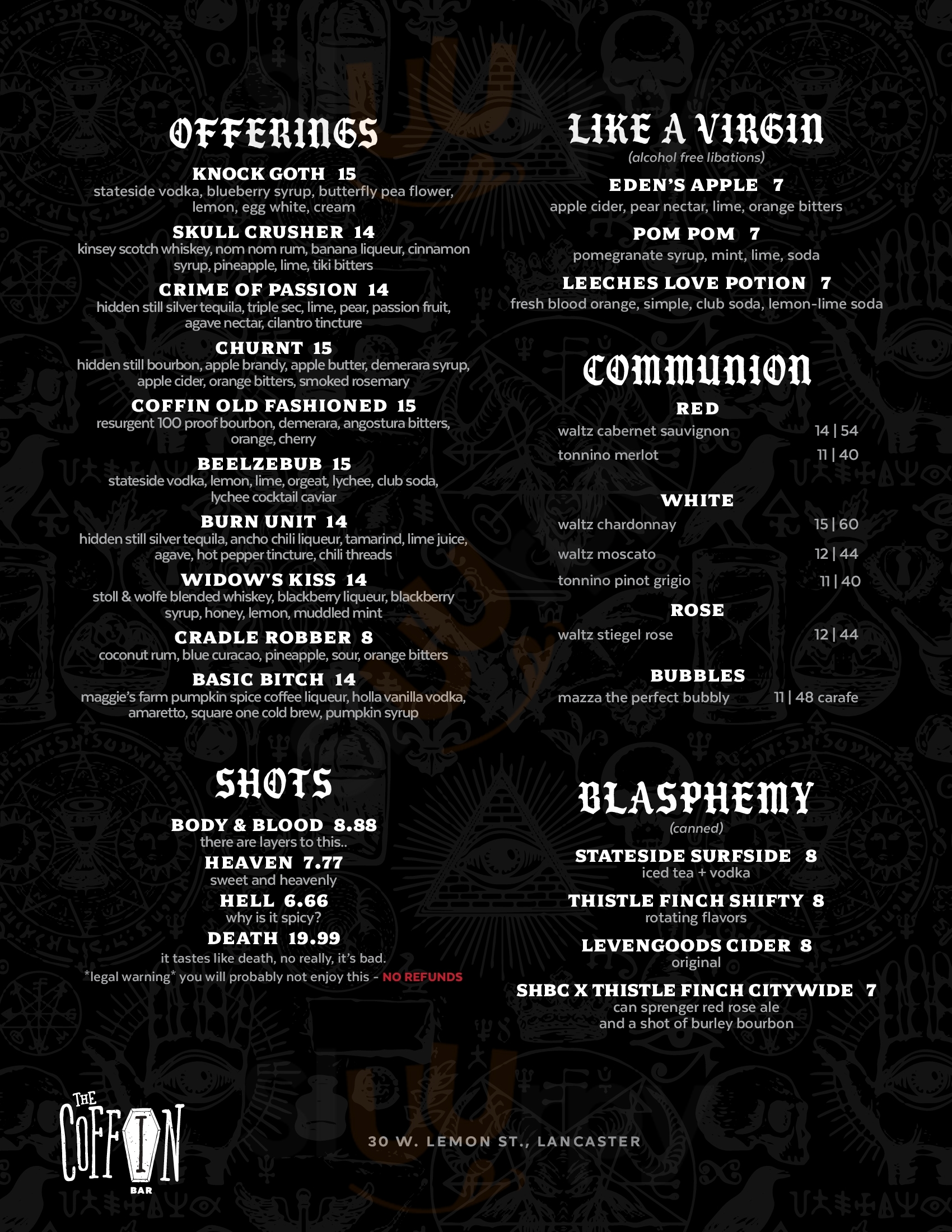 Main Menu - Spring House Brewing Company