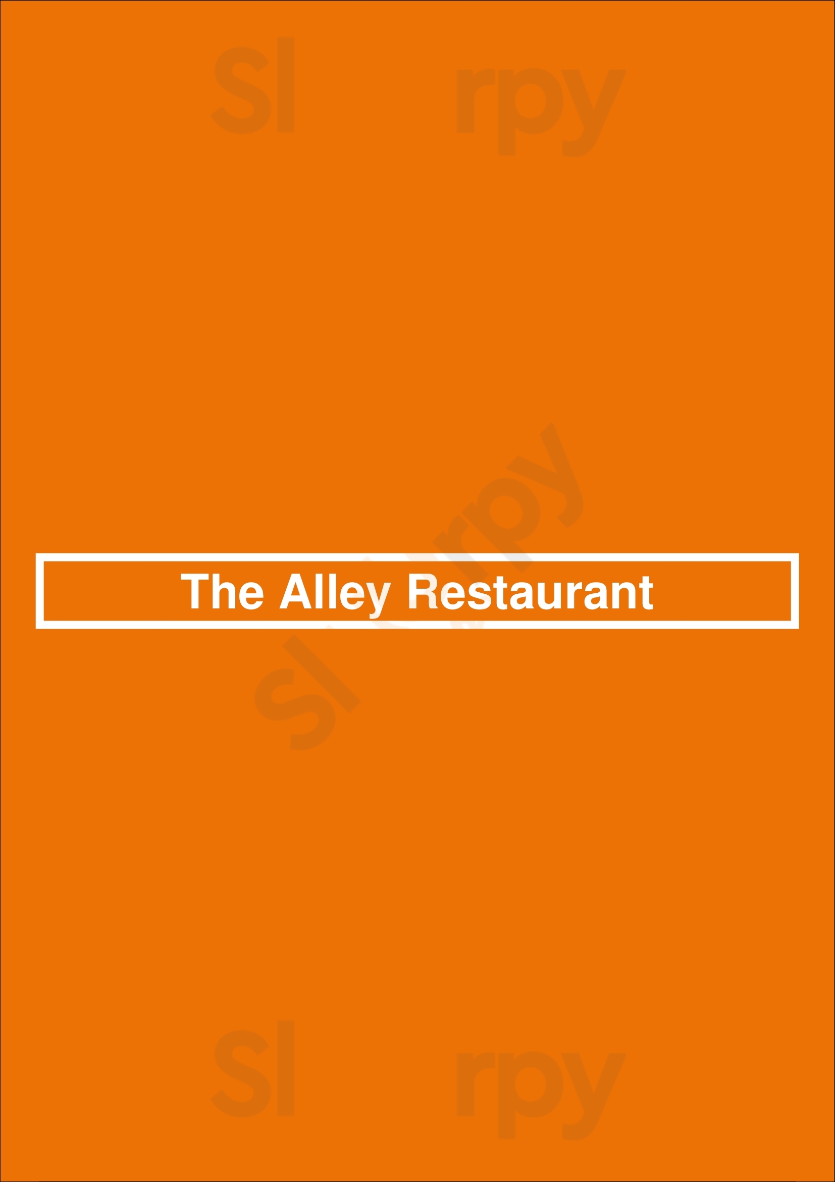 The Alley Restaurant Newport Beach Menu - 1